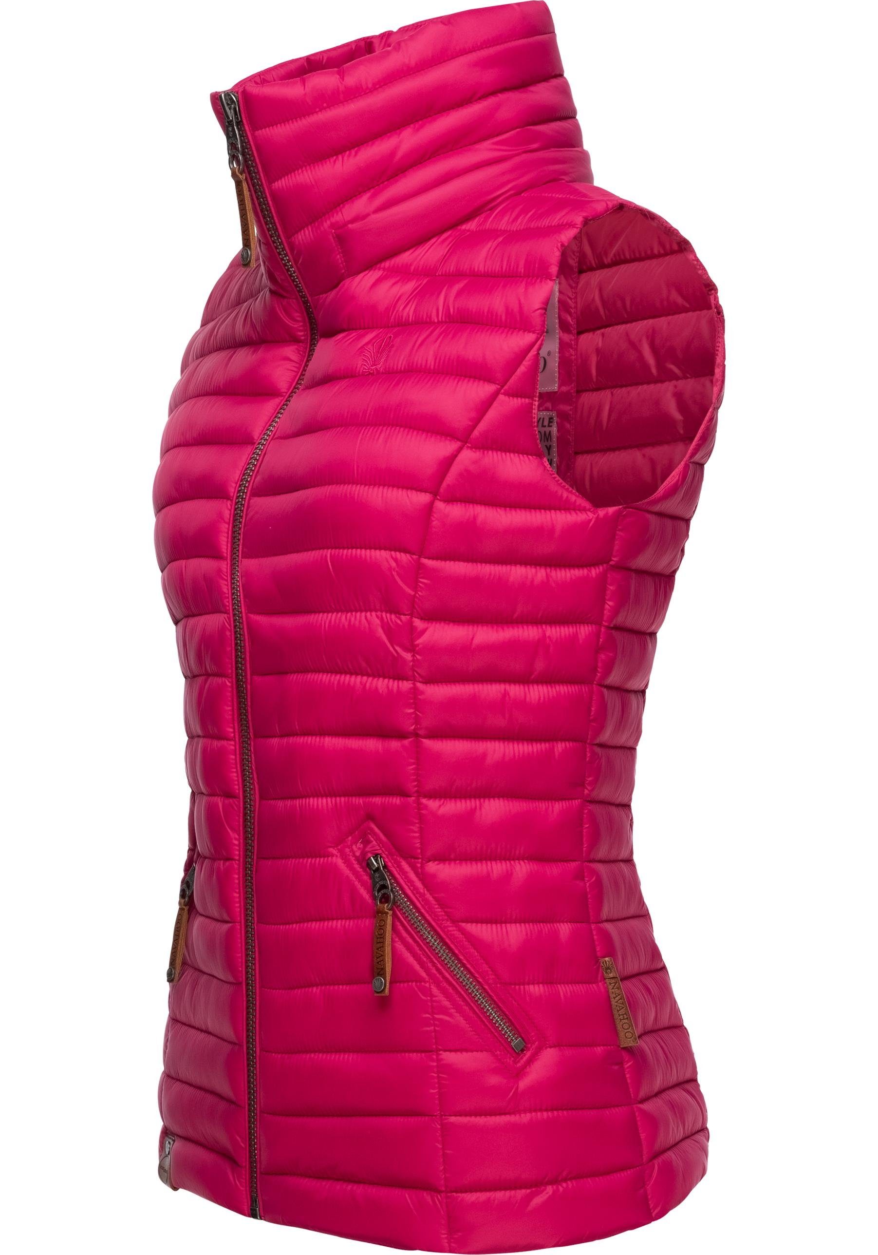 Navahoo Steppweste Shadaa stylische ärmellose Damen Weste mit Kapuze