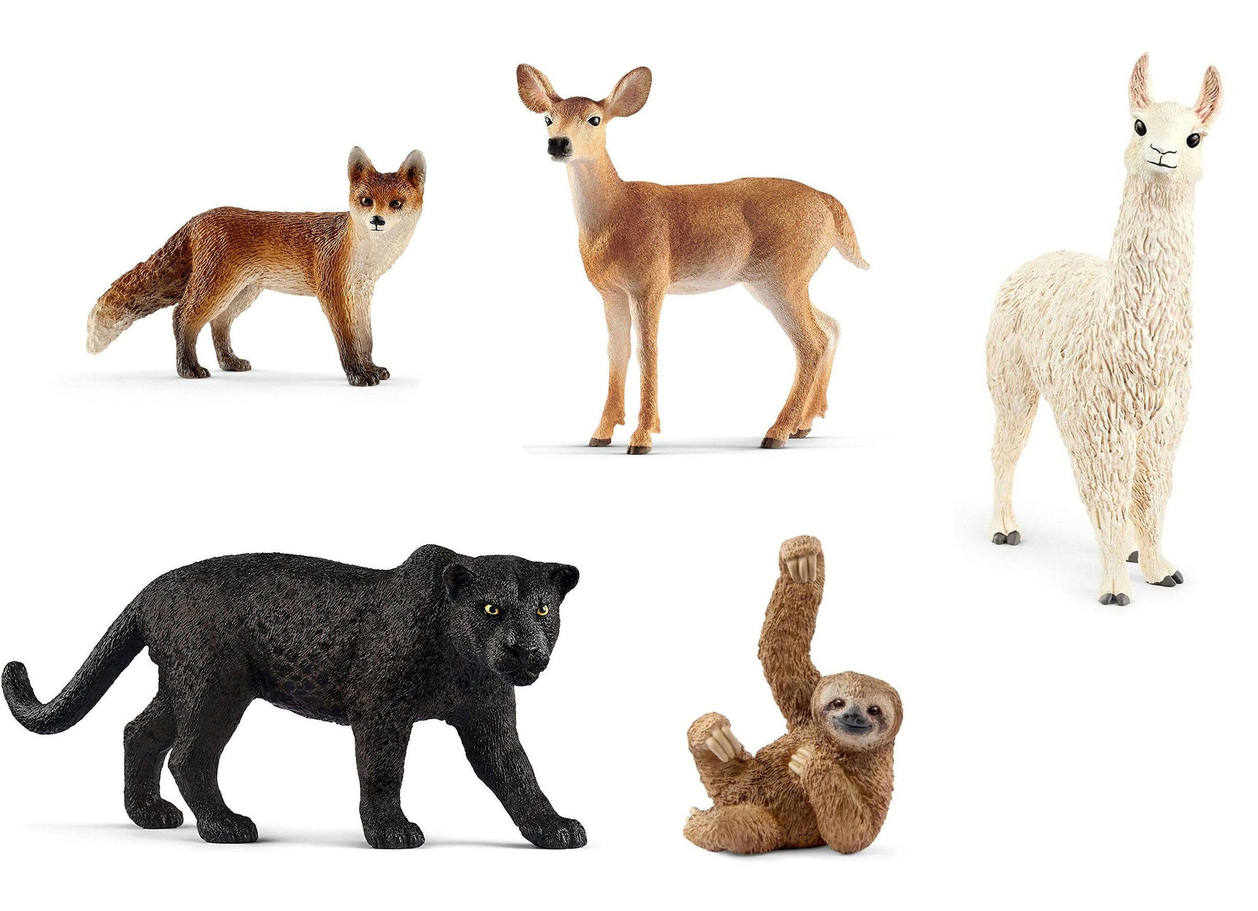 Schleich® Spielfigur Tierfiguren - wilde Tiere der Welt 14-teilg, (14-tlg)