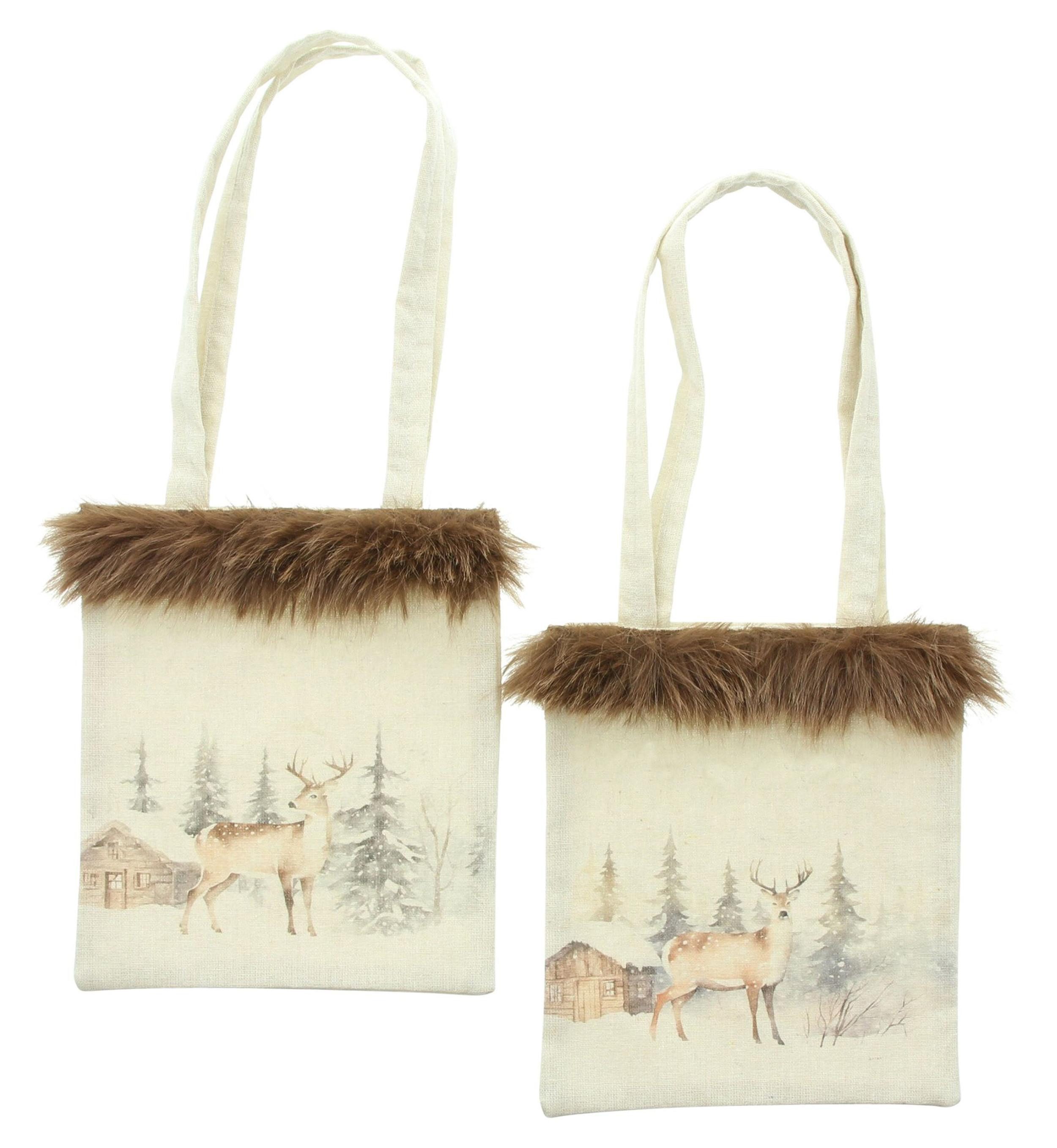 Tragetasche Tasche "Winterwald", 2er Set