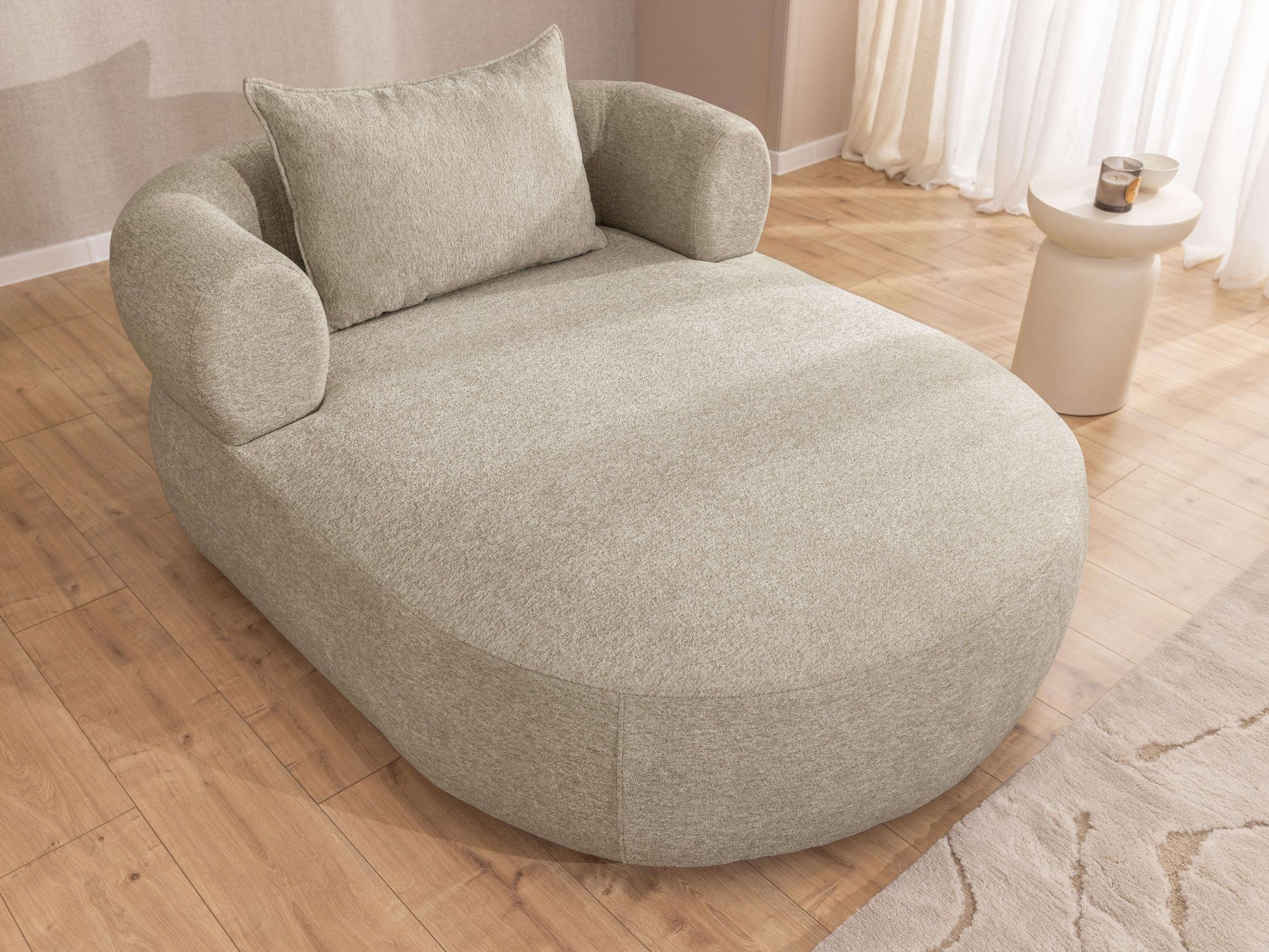 Home affaire XXL-Sessel LUSSAC Loveseat extra tief, große Sitzfläche, Maße B/T/H: 123/158/78cm, hoher Sitzkomfort und modernes Design, Sofa ohne Bettfunktion