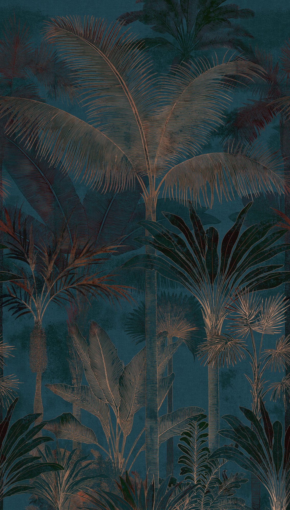 A.S. Création Vliestapete Cuba II Endless Tropical Palms Fototapete, leicht strukturiert, floral, tropisch, Retro, Dichte Dschungel-Optik mit exotischen Blätter – Bild 2 von 4