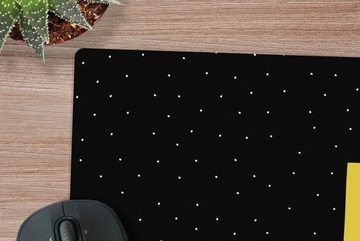 MuchoWow Gaming Mauspad Zitate - Kaffee - Design (1-St), Büro für Tastatur und Maus, Mousepad Gaming, 90x60 cm, XXL, Großes