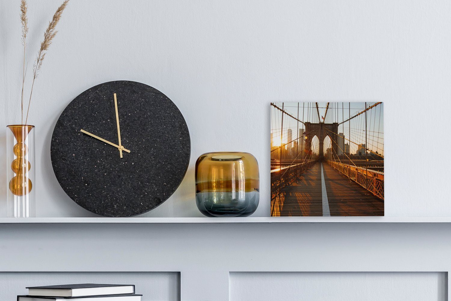 OneMillionCanvasses® Leinwandbild Brooklyn Bridge in New York bei Sonnenunt günstig online kaufen