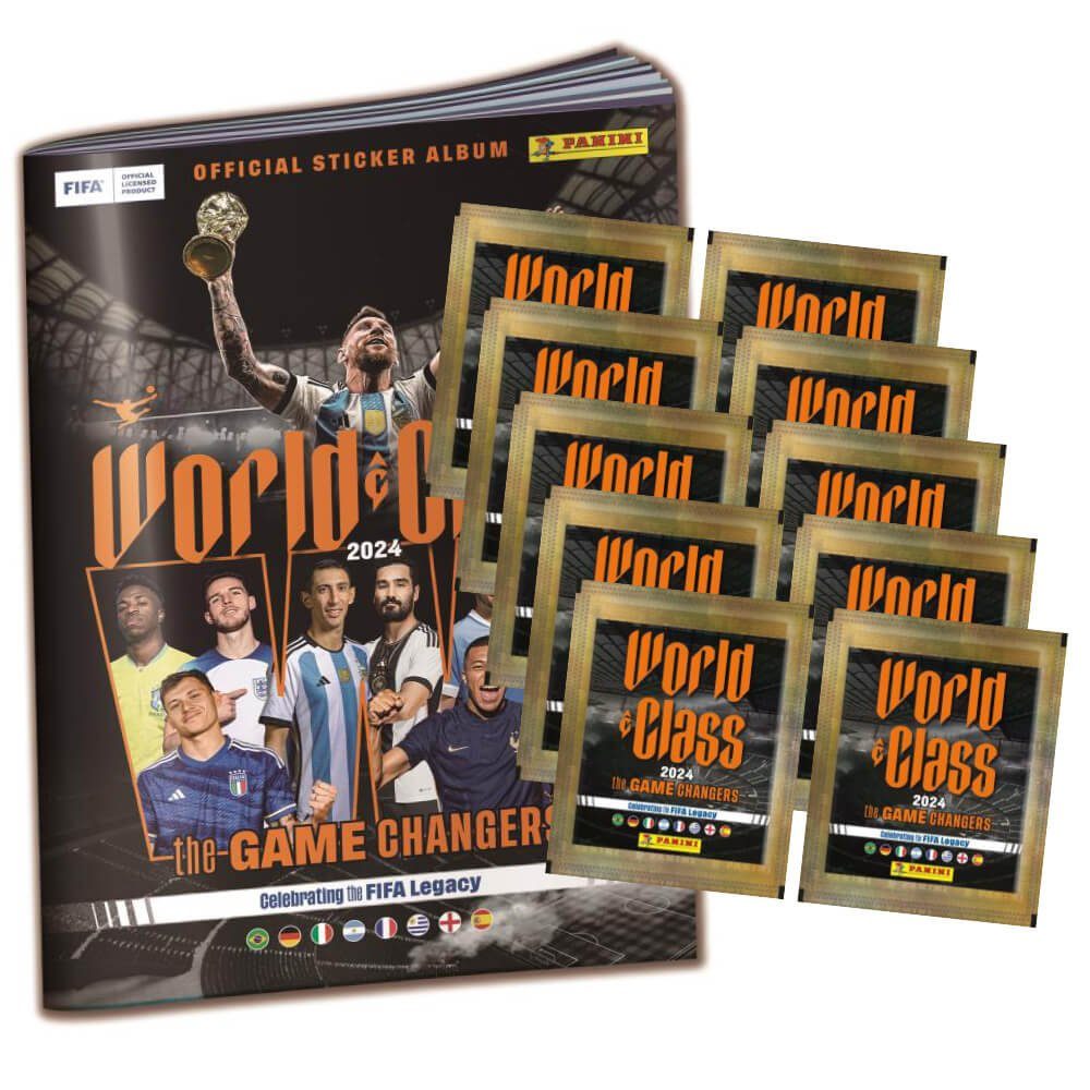 Sticker Panini World Class 2024 Fussball Sticker - 1 Album + 10 Tüten Sammelst