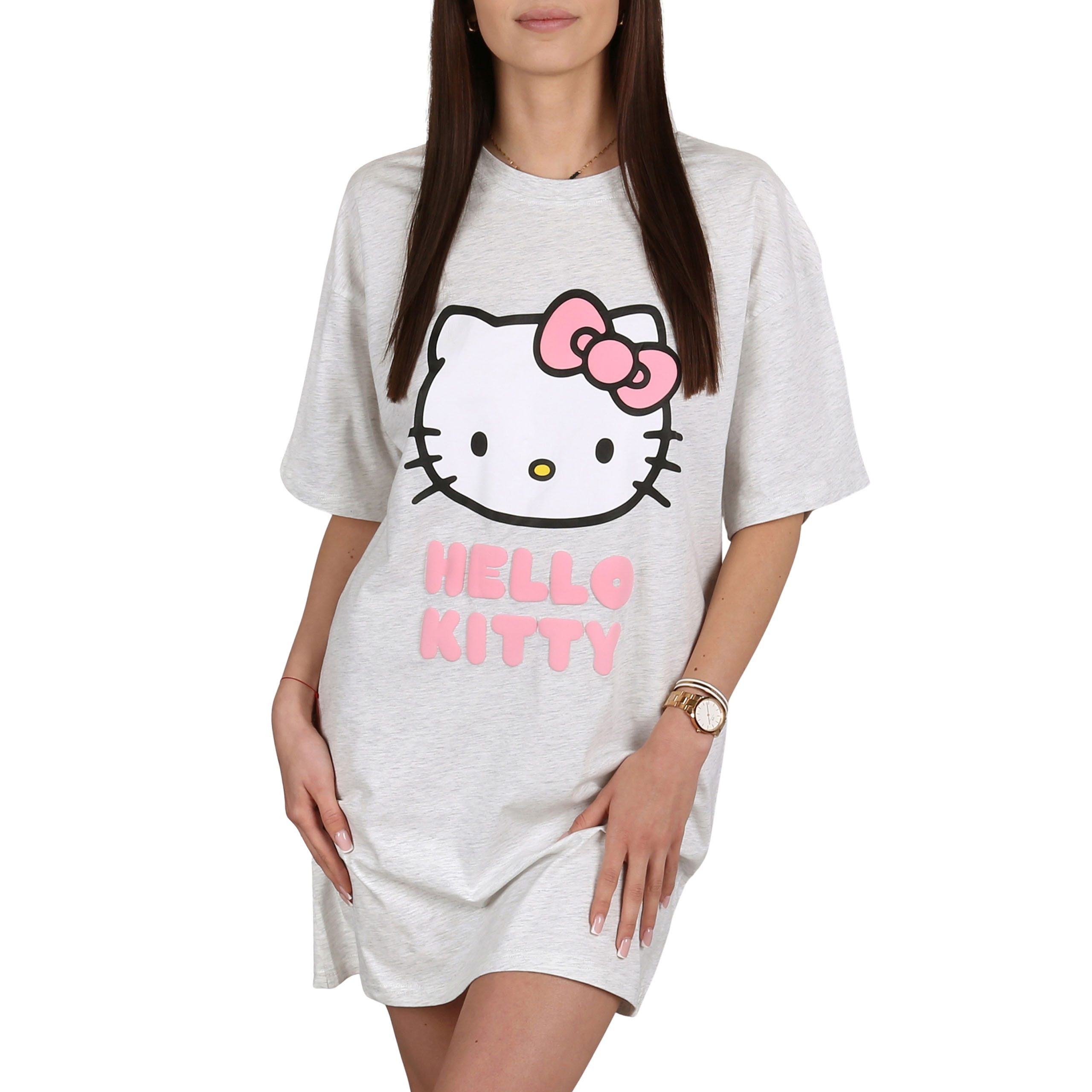 Sarcia.eu Nachthemd Hello Kitty Damen-Nachthemd, 100% Baumwolle, Schlafshir günstig online kaufen