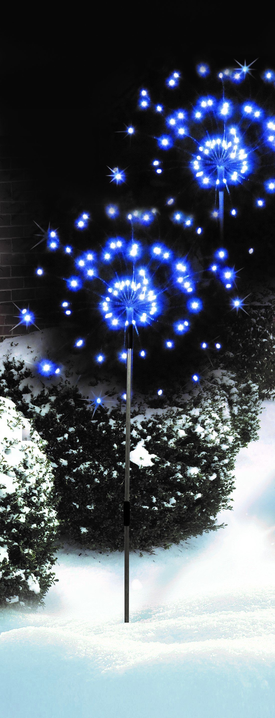JOKA international Gartenstecker LED Gartenstecker Feuerwerk weiß 17503  Batteriebetrieb, Timer - Gartenstecker weiß