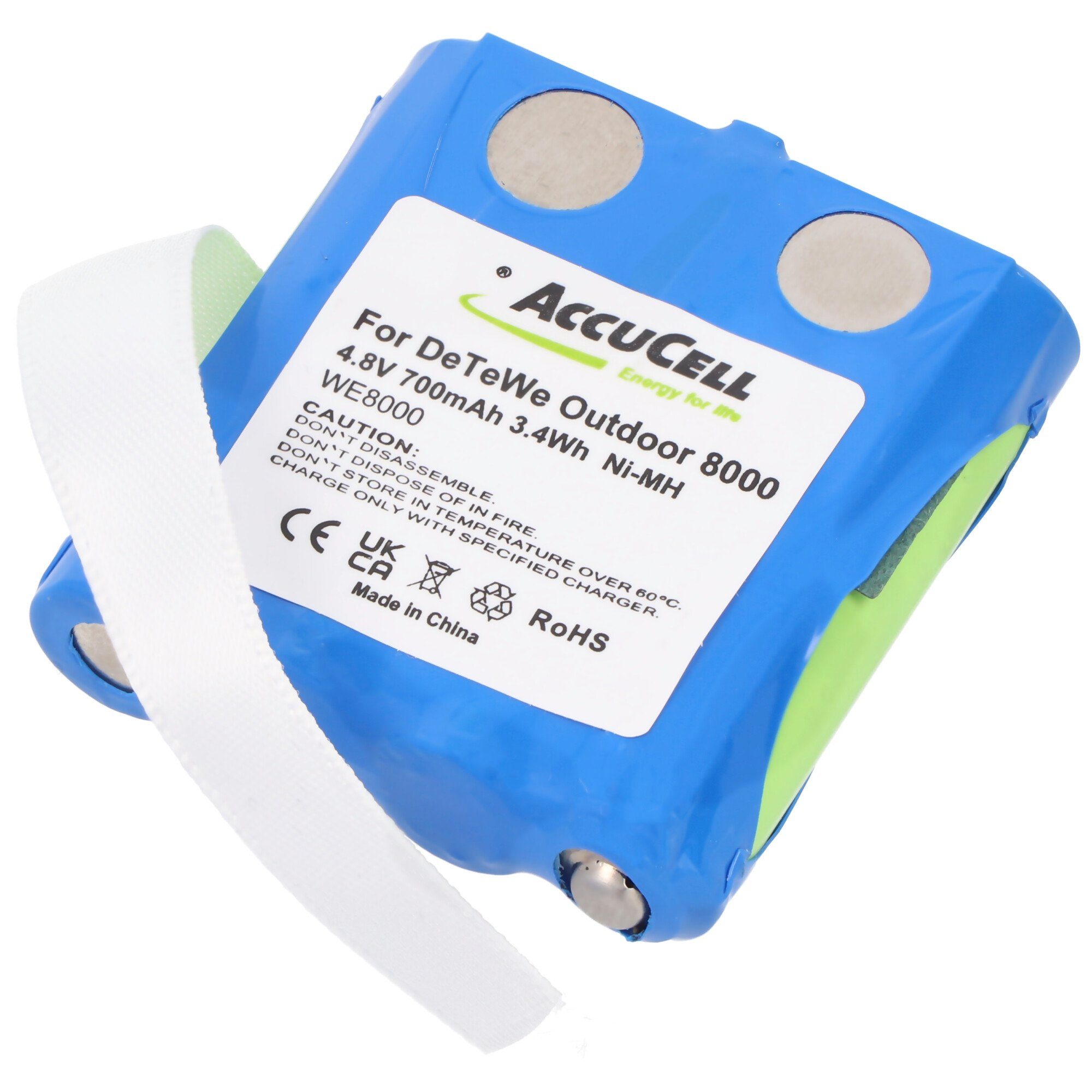 AccuCell Akku passend für DeTeWe Outdoor 8000 Akku MT700D03XXCLH060-3A44C4BT, Akku 700 mAh (4,8 V)