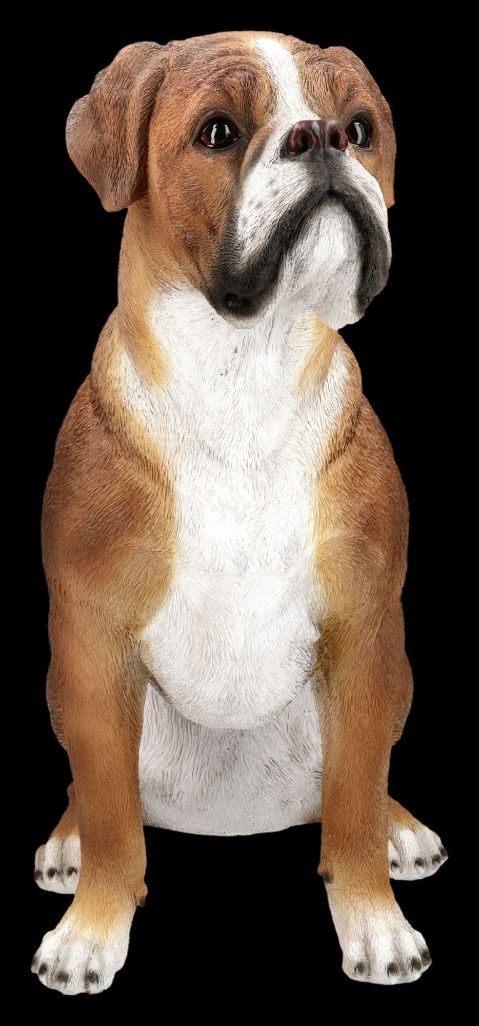 Figuren Shop GmbH Tierfigur Boxer Statue – Hundefigur Sammlerfigur realistisch Hund Deko 46 cm