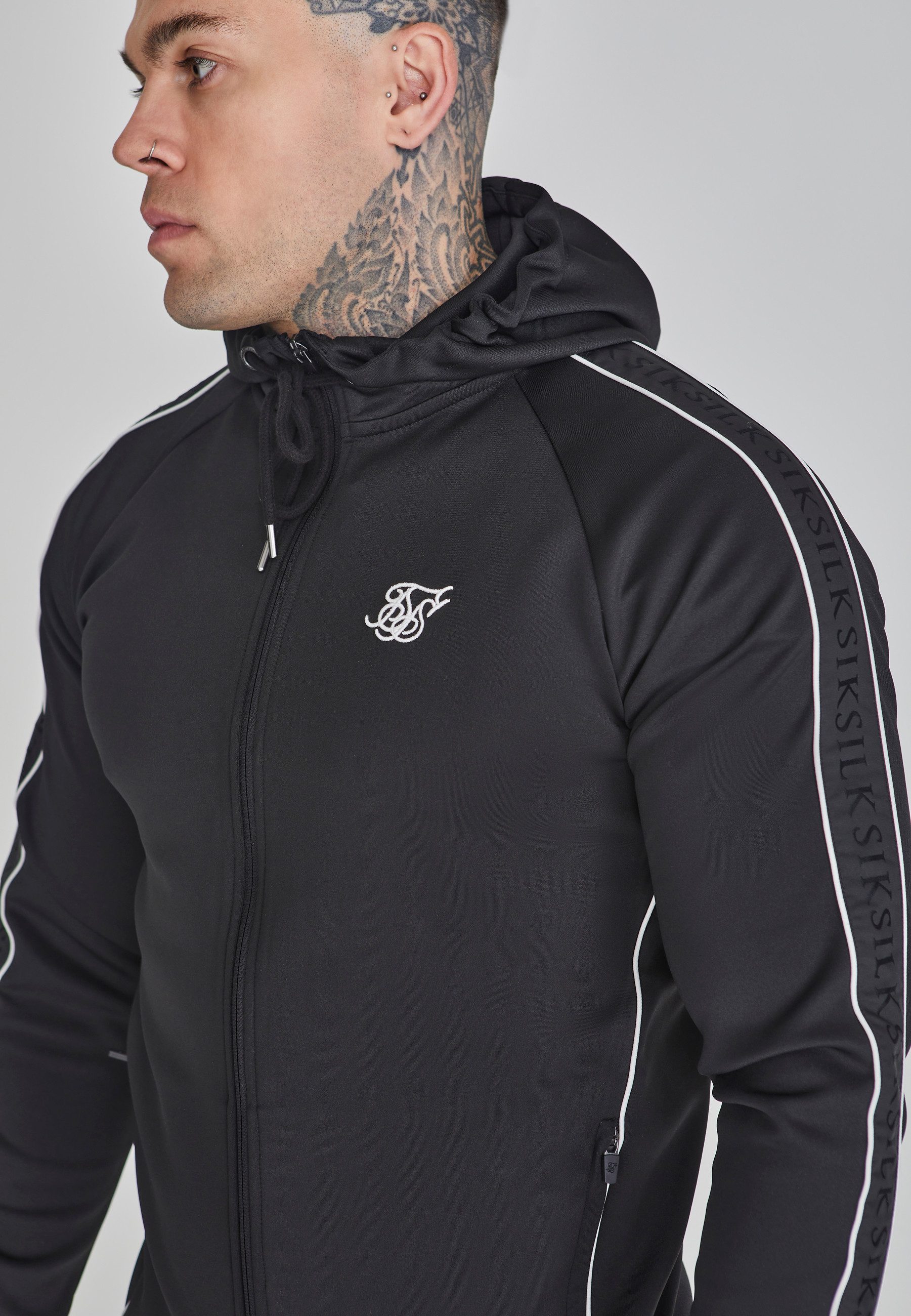 Siksilk Sweatanzug SikSilk Herren Schwarzer Trainingsanzug