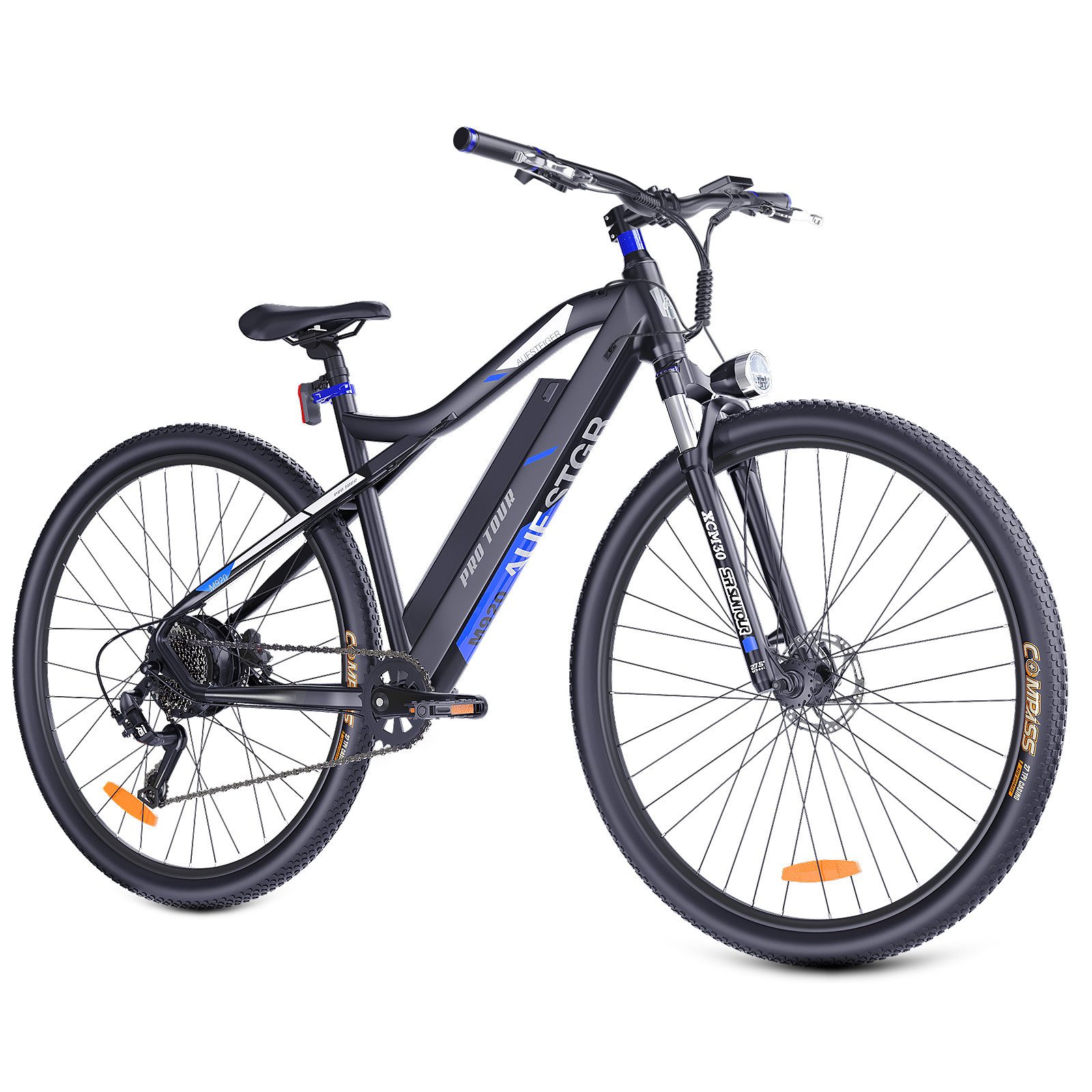 ZMH E-Bike Mountainbike Herren 27.5 Zoll 9-Gang Shimano Rot E-Mountainbike Kettenschaltung, 9 Gang Nexus Schaltwerk, Kettenschaltung, Heckmotor, (Packung, 1 tlg., 1*Mountainbike), Reichweite 30-60 km MULTIFUNKTIONALES LCD-DISPLAY 25 km/h
