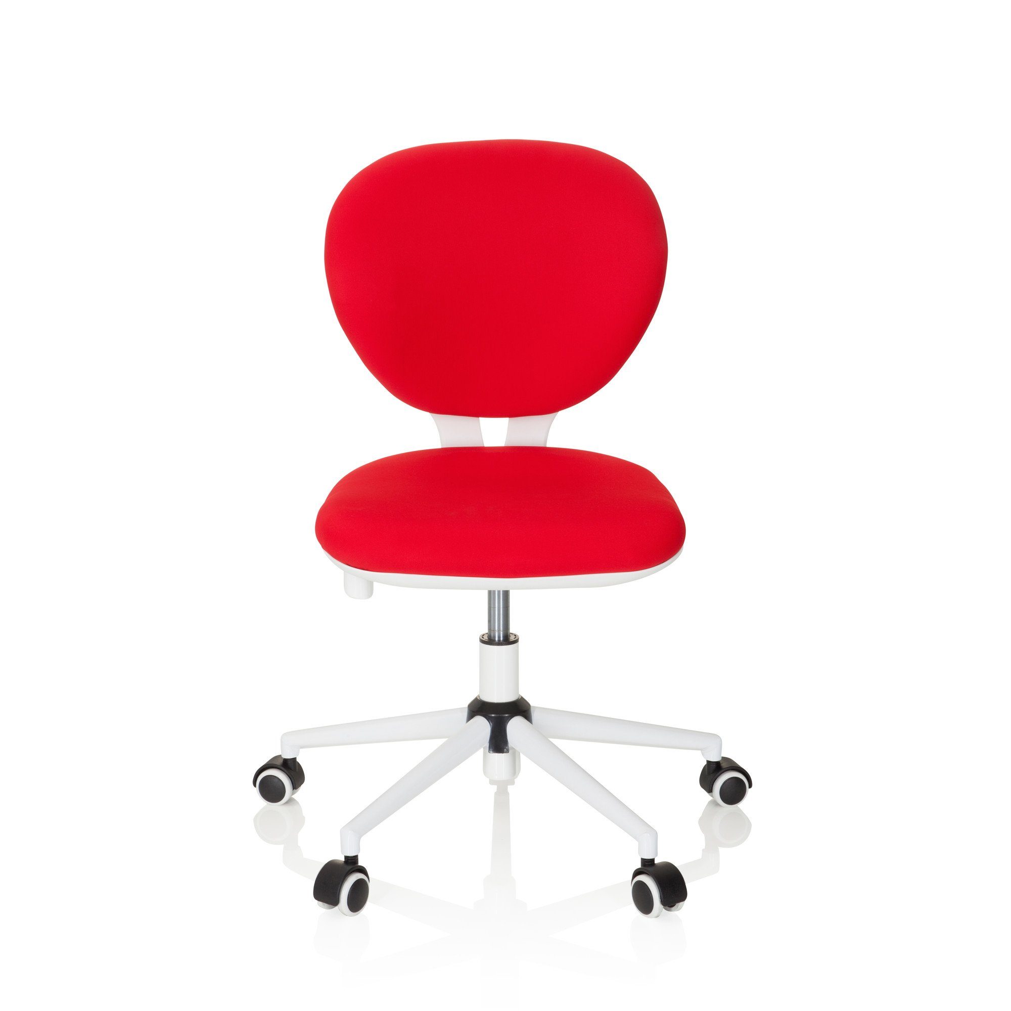 hjh OFFICE Drehstuhl Kinderdrehstuhl KID VIVO Stoff ohne Armlehnen (1 St), mitwachsend, ergonomisch Rot