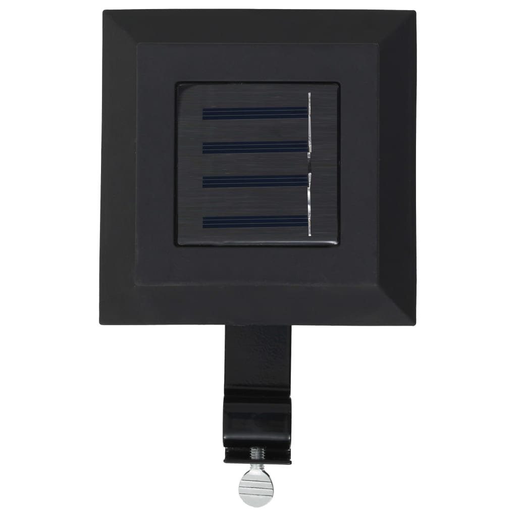 vidaXL Außen-Wandleuchte Schwarz Stück LED Solarleuchten 6 Outdoor 12 Quadratisch cm