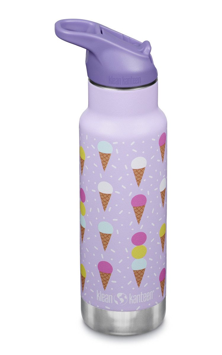 Klean Kanteen Trinkflasche KleanEdelstahl Isolierflasche Kid Classic 355ml Flip Cap Ice Cream