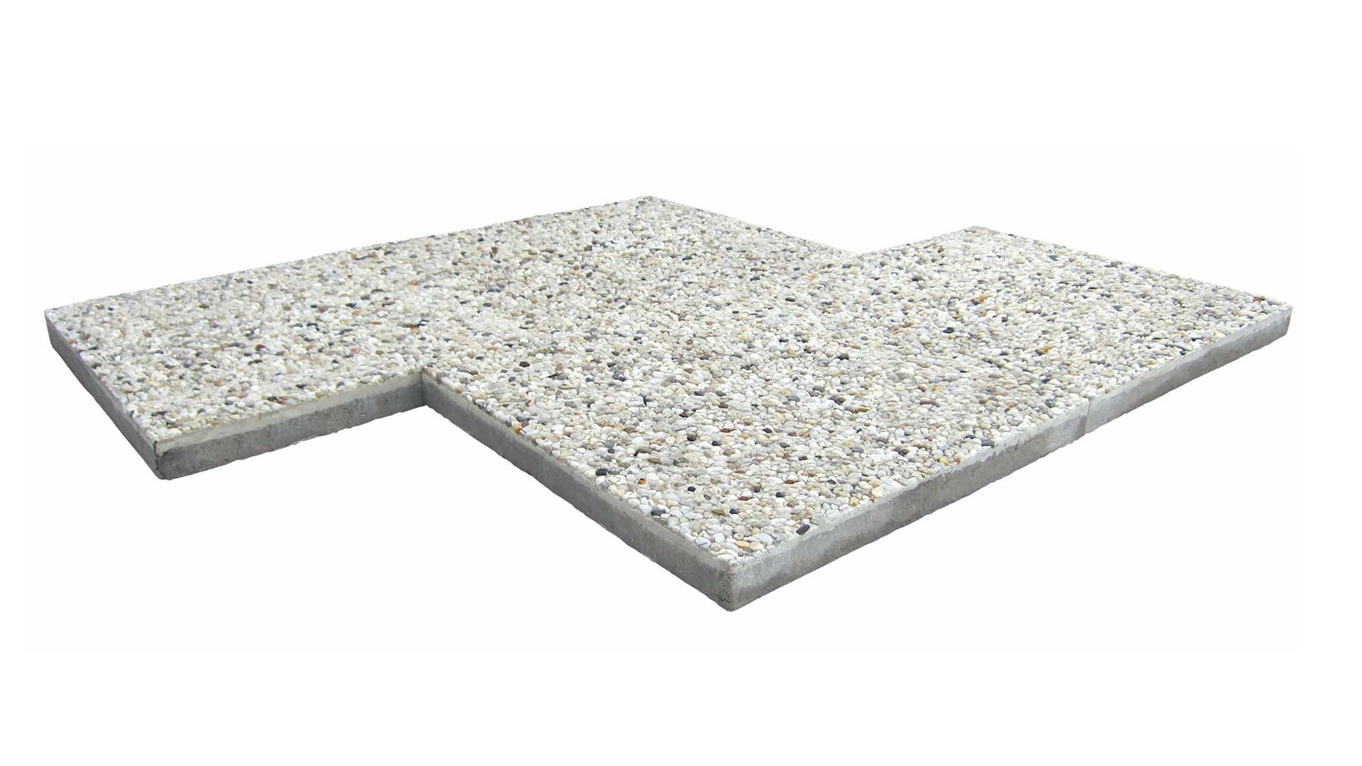 Diephaus Terrassenplatte WASCHBETON WEIßE-KÖRNUNG 50/50/4 CM