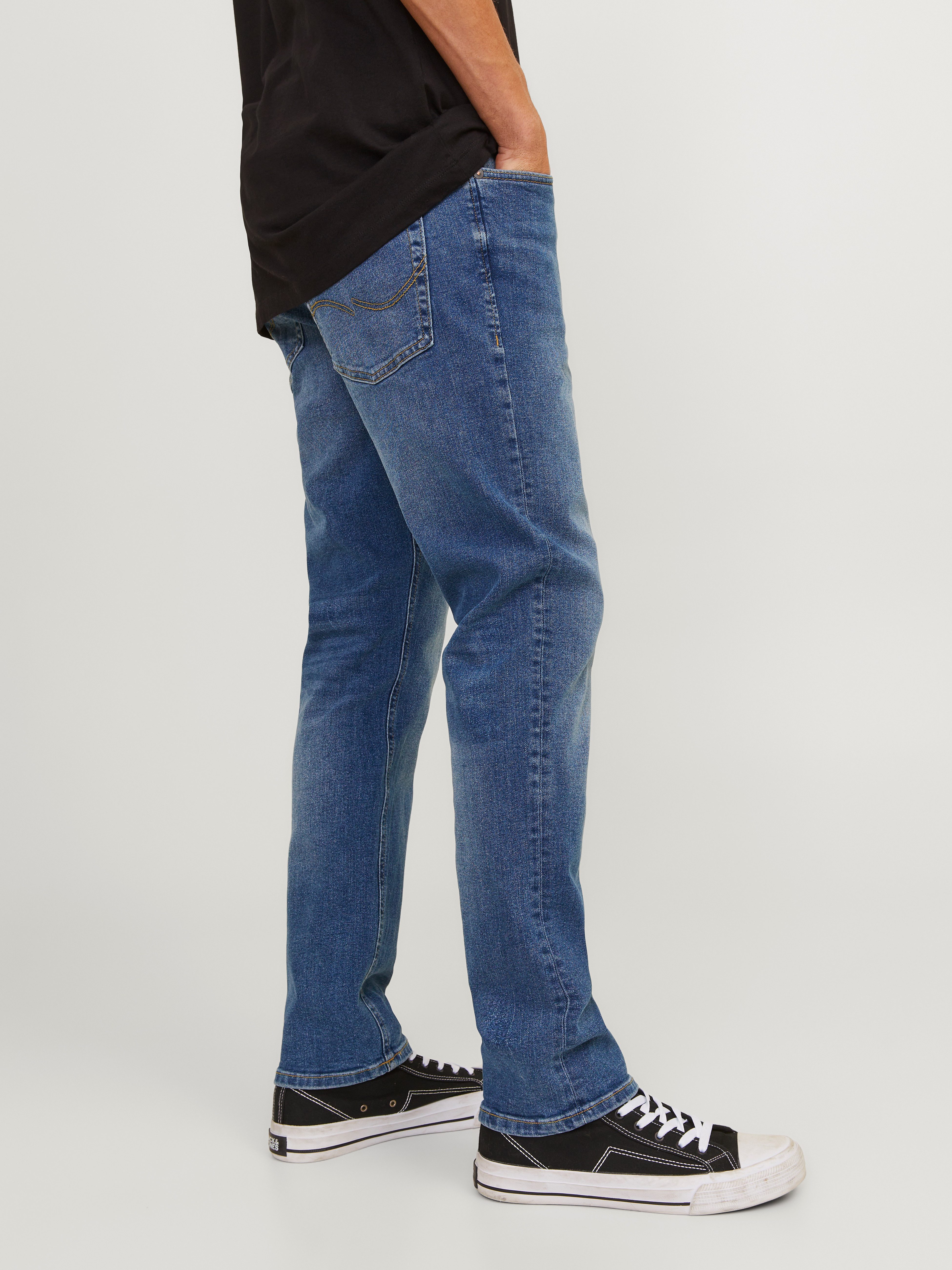 Jack & Jones Slim-fit-Jeans JJIGLENN Jeans mit schmaler Beinform und Stretch für Komfort Baumwollmischung, slim fit