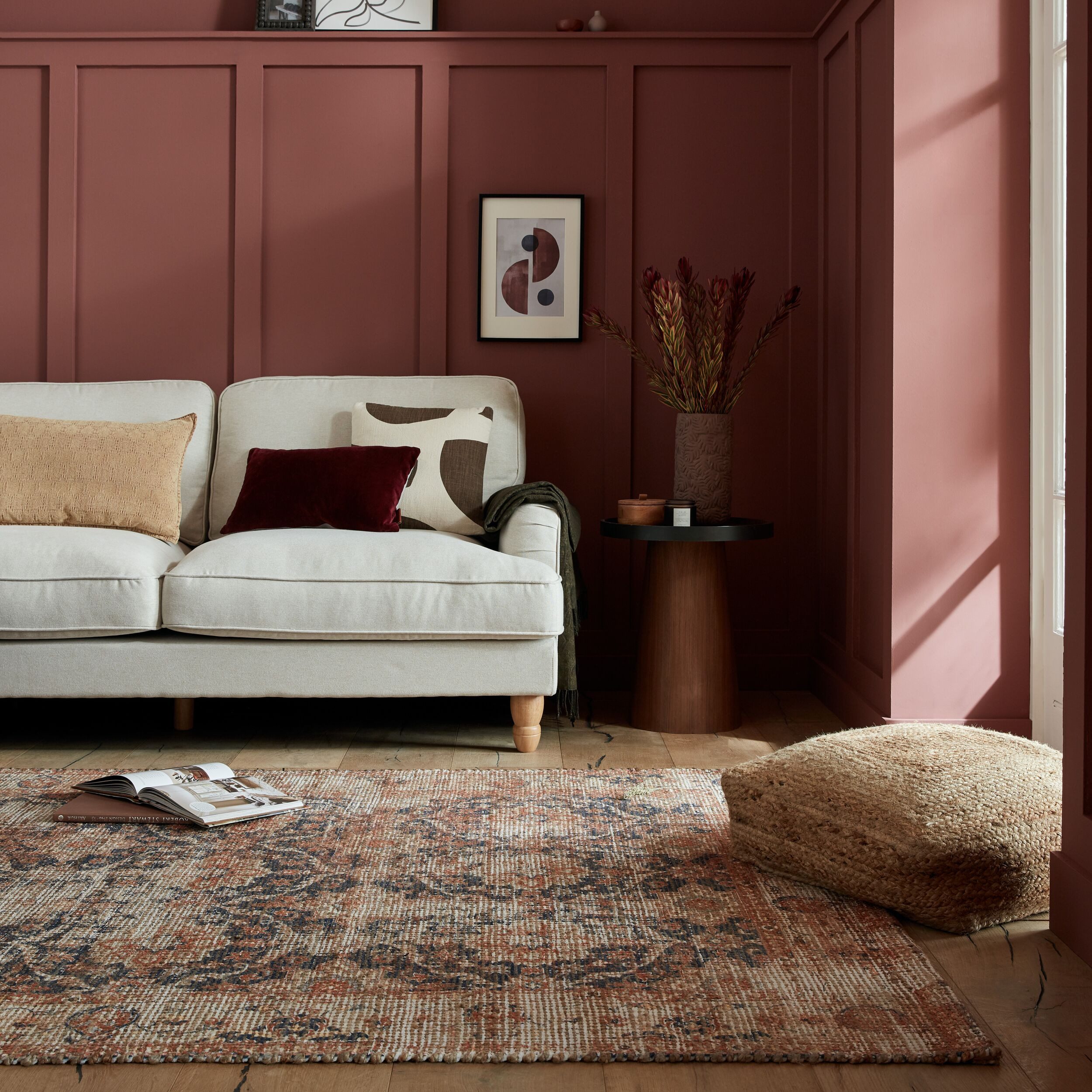 FLAIR RUGS Teppich Miley Jute im Vintage-Design, rechteckig, Höhe: 8 mm, Jute Teppich