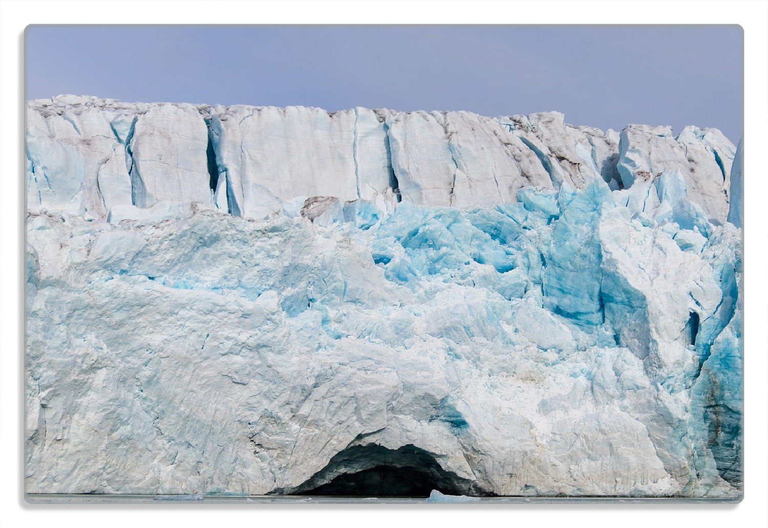 4mm, (inkl. Frühstücksbrett 1-St), arktischen Gletscher rutschfester Meer, im Wallario Gummifüße 20x30cm