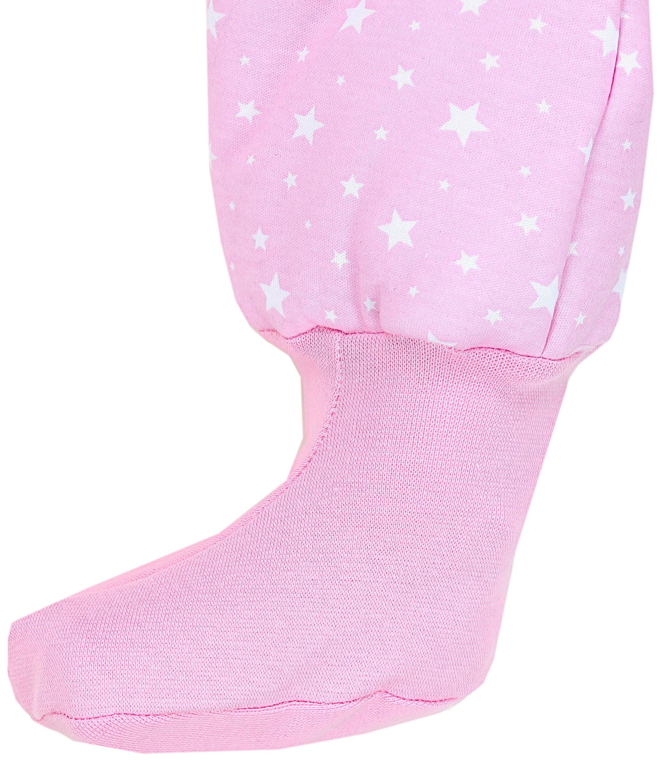 Rosa Weiß Winterschlafsack Füßen / Sterne TOG Babyschlafsack mit TupTam Kleine OEKO-TEX 2.5 zertifiziert, und Beinen