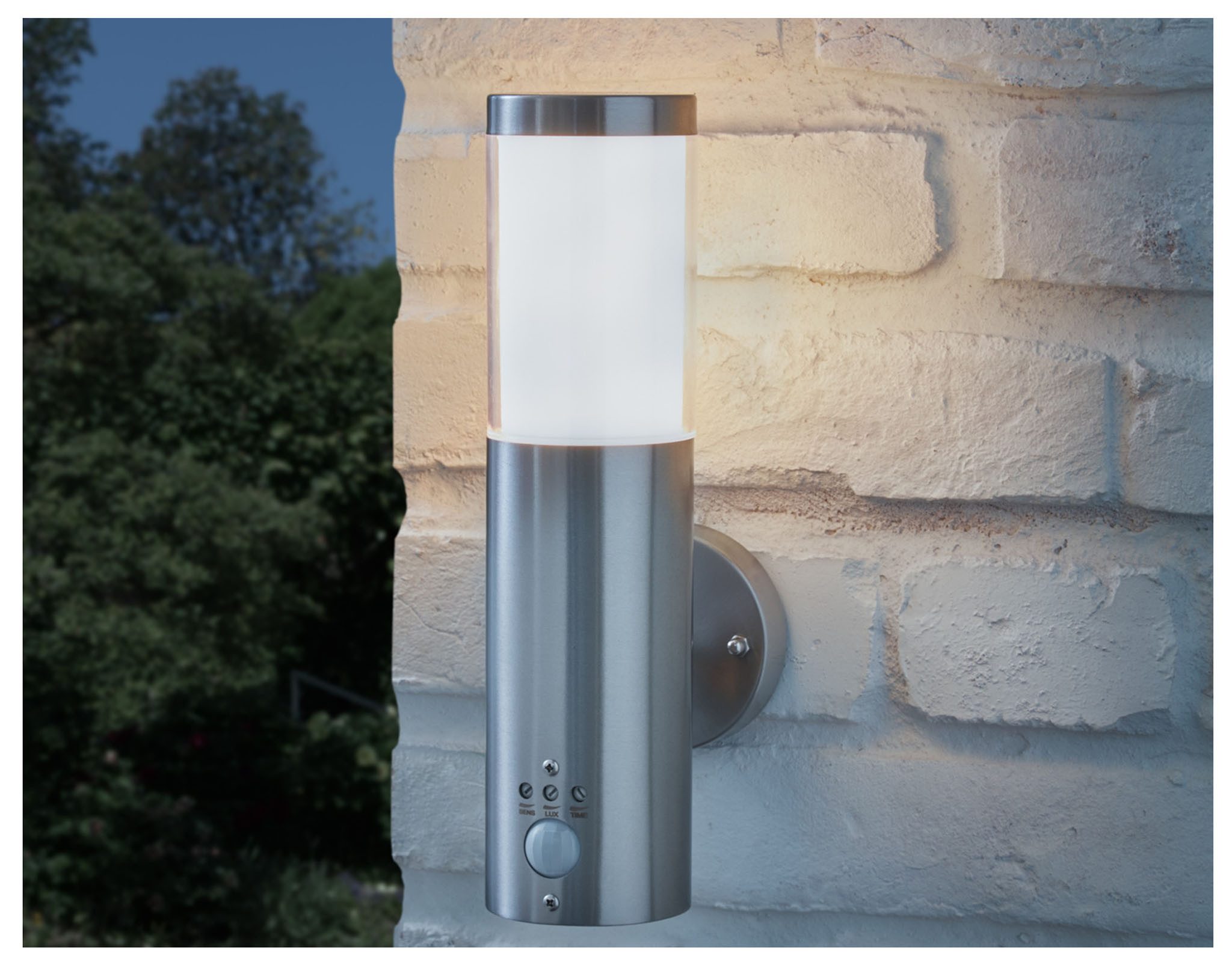Livarno home LED Gartenleuchte Livarno home LED-Gartenleuchte warmweiß klassisch Chrom, LED, Warmweiß, mit warmweißem Licht