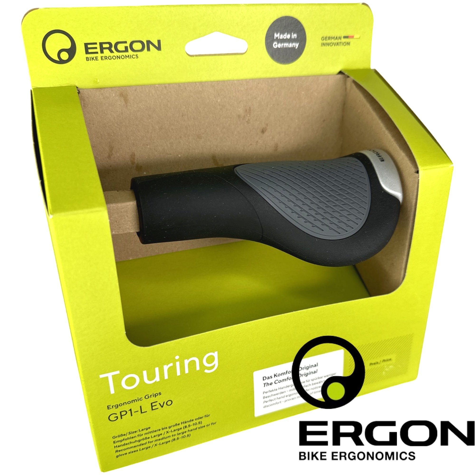 Ergon Fahrradlenker Ergon GP1-L Large EVO Mtb City Tour Ebike Ergo komfort Fahrrad Griffe