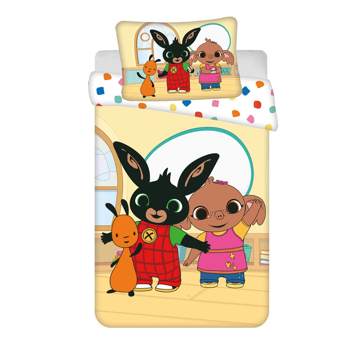 Bing Bettwäsche aus Baumwolle 100 x 135 cm 40 x 60 cm Reißverschluss, Baumwolle