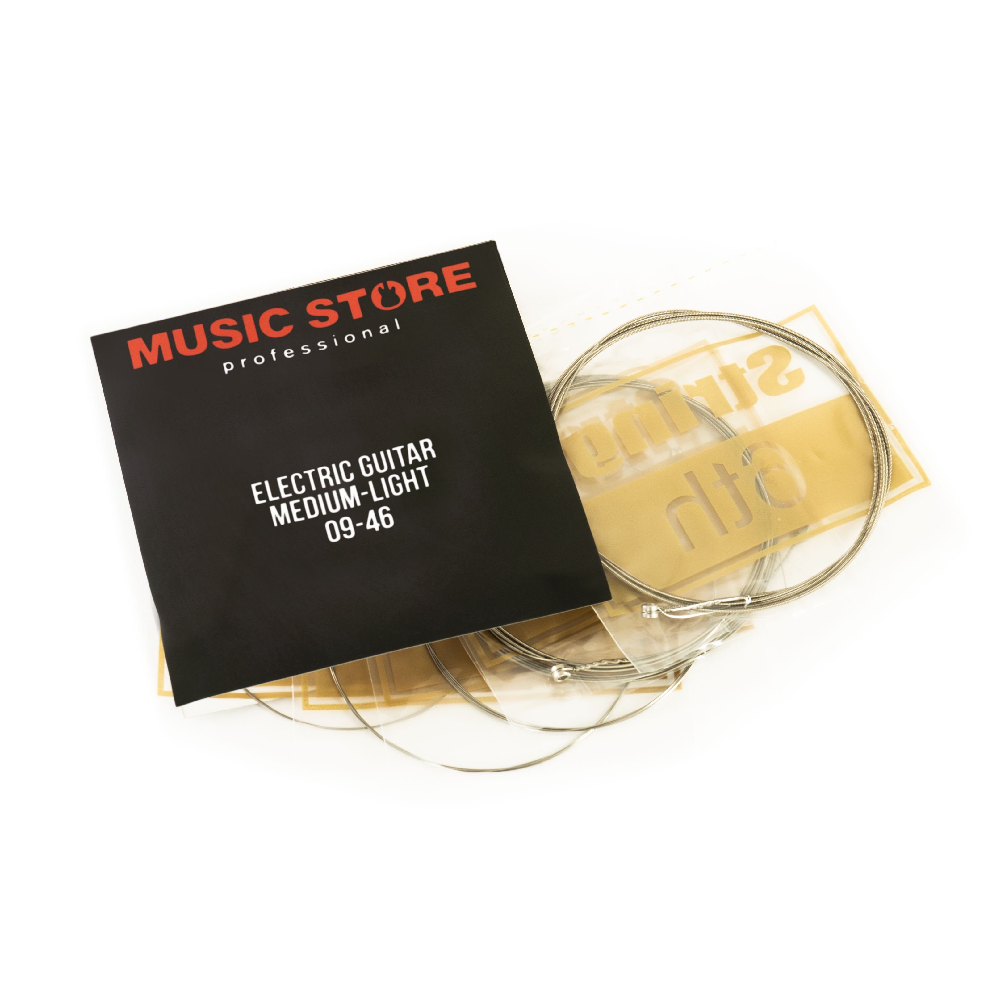 MUSIC STORE Saiten, (Electric Guitar Strings Medium-Light 09-46), Electric Guitar Strings, Medium-Light, 09-46