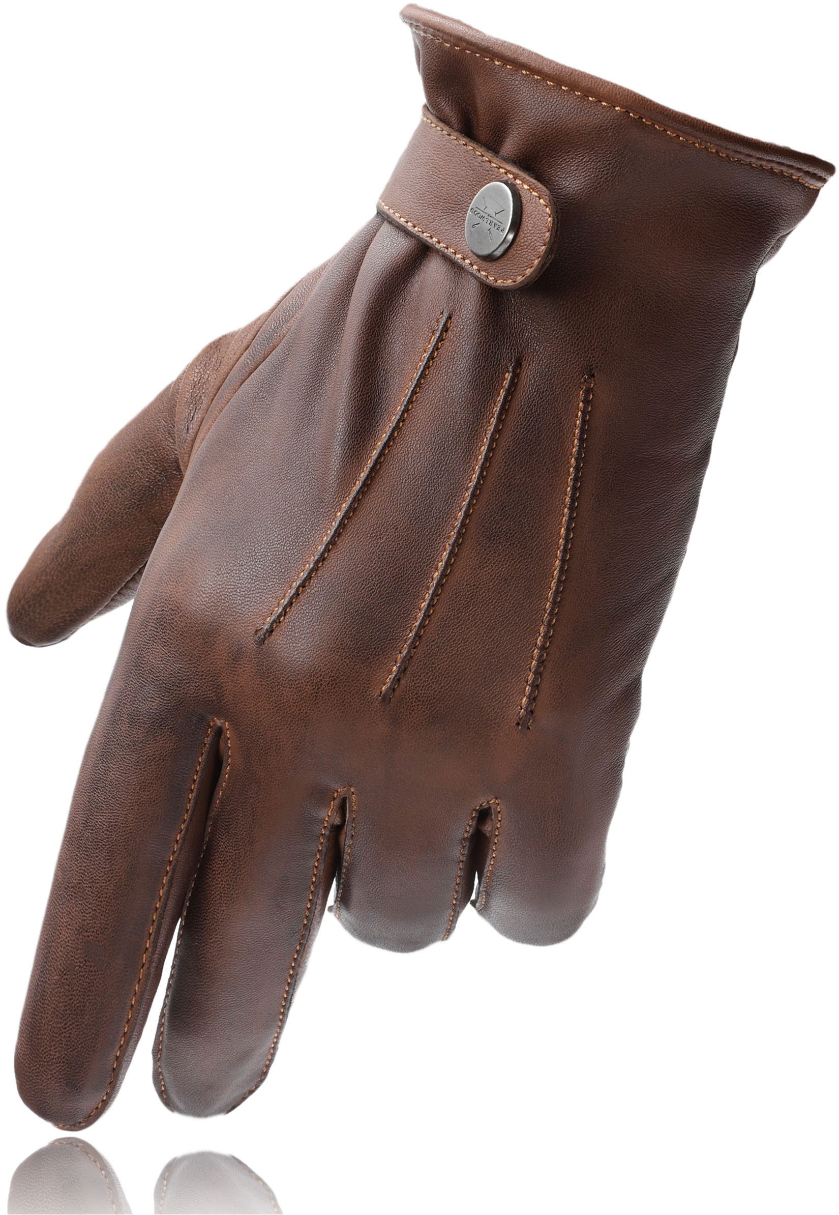 PEARLWOOD Lederhandschuhe mit verstellbarem Riemen günstig online kaufen