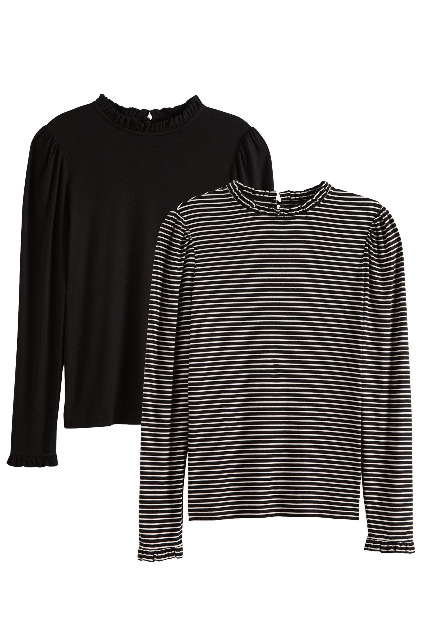 Langarmbluse Love & Roses Jersey-Shirt mit Rüschen