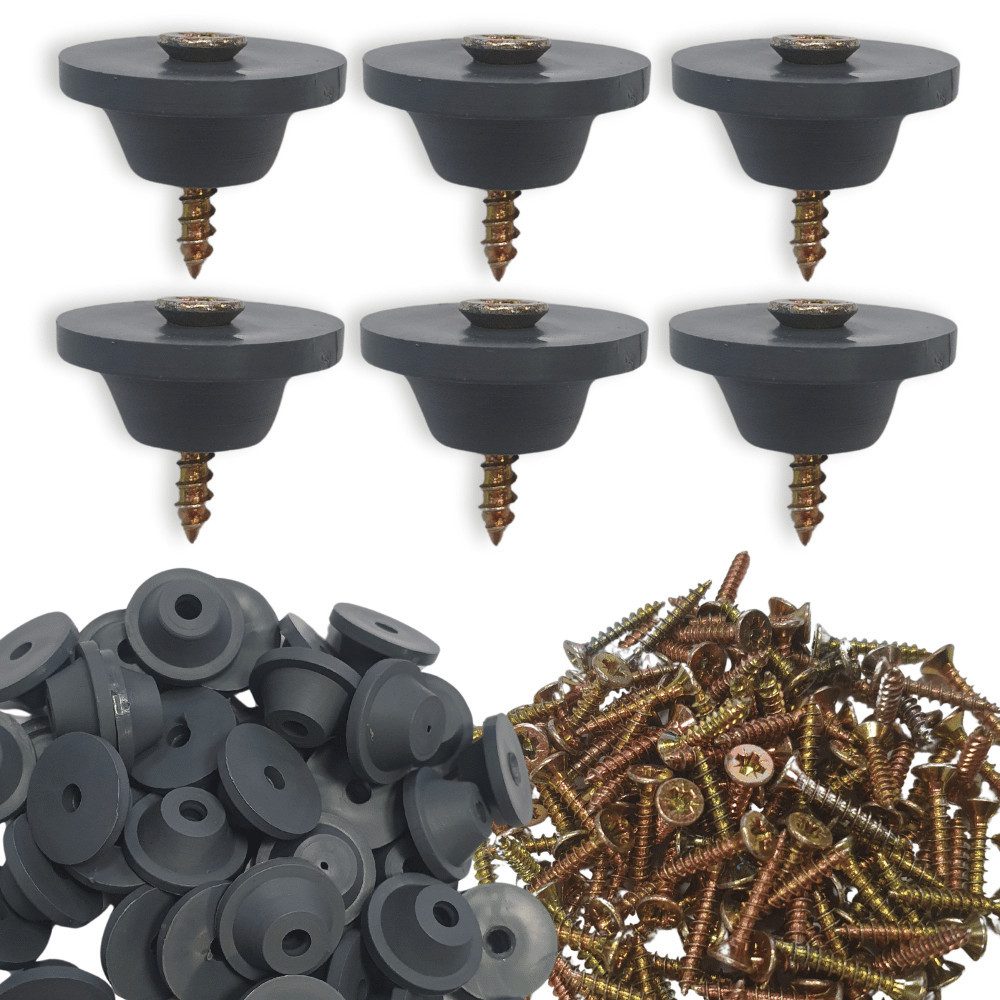 Modo24 Hochbeet-Verstrebung Montageset für Noppenfolie, Befestigungen für Noppenfolie, (100-St), Noppenfolie, Schrauben Schrauben und Unterlegscheiben für Noppenfolie