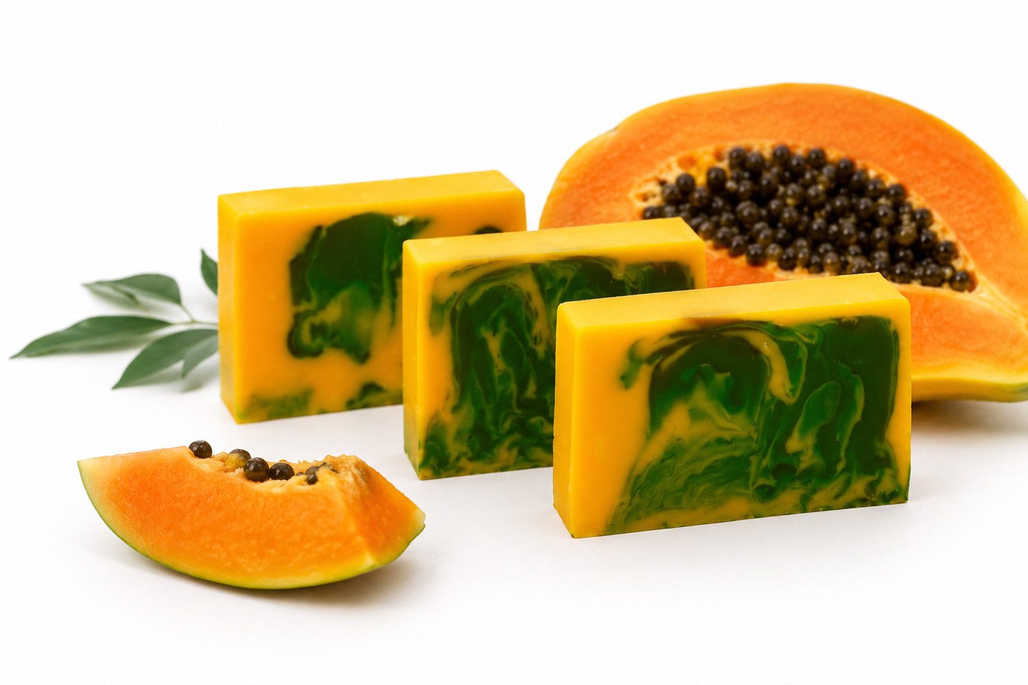 Nesbel - Spüren Sie die Reinheit? Handseife Papaya, Glycerin Hand-und Dusch Seife mit Ziegenmilch
