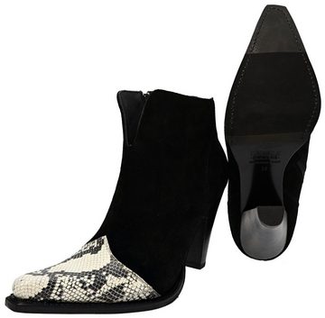 Sendra Boots 7981 Negro Blanco Damen High Heels Stiefelette