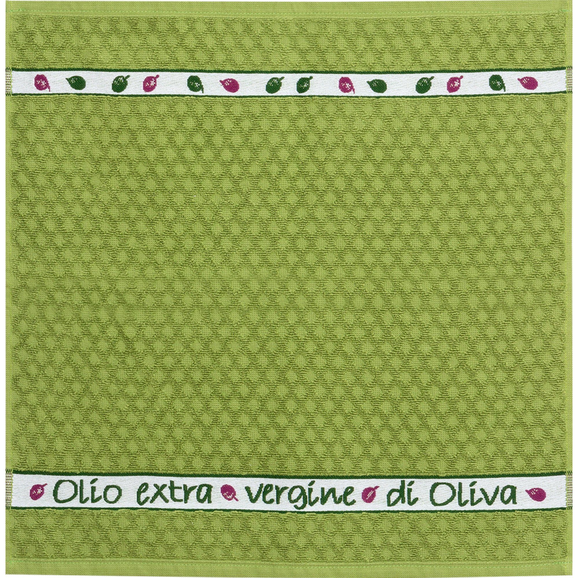 Kracht Geschirrtuch Frottier-Geschirrtuch "Olio extra" 2er-Pack, Baumwolle günstig online kaufen