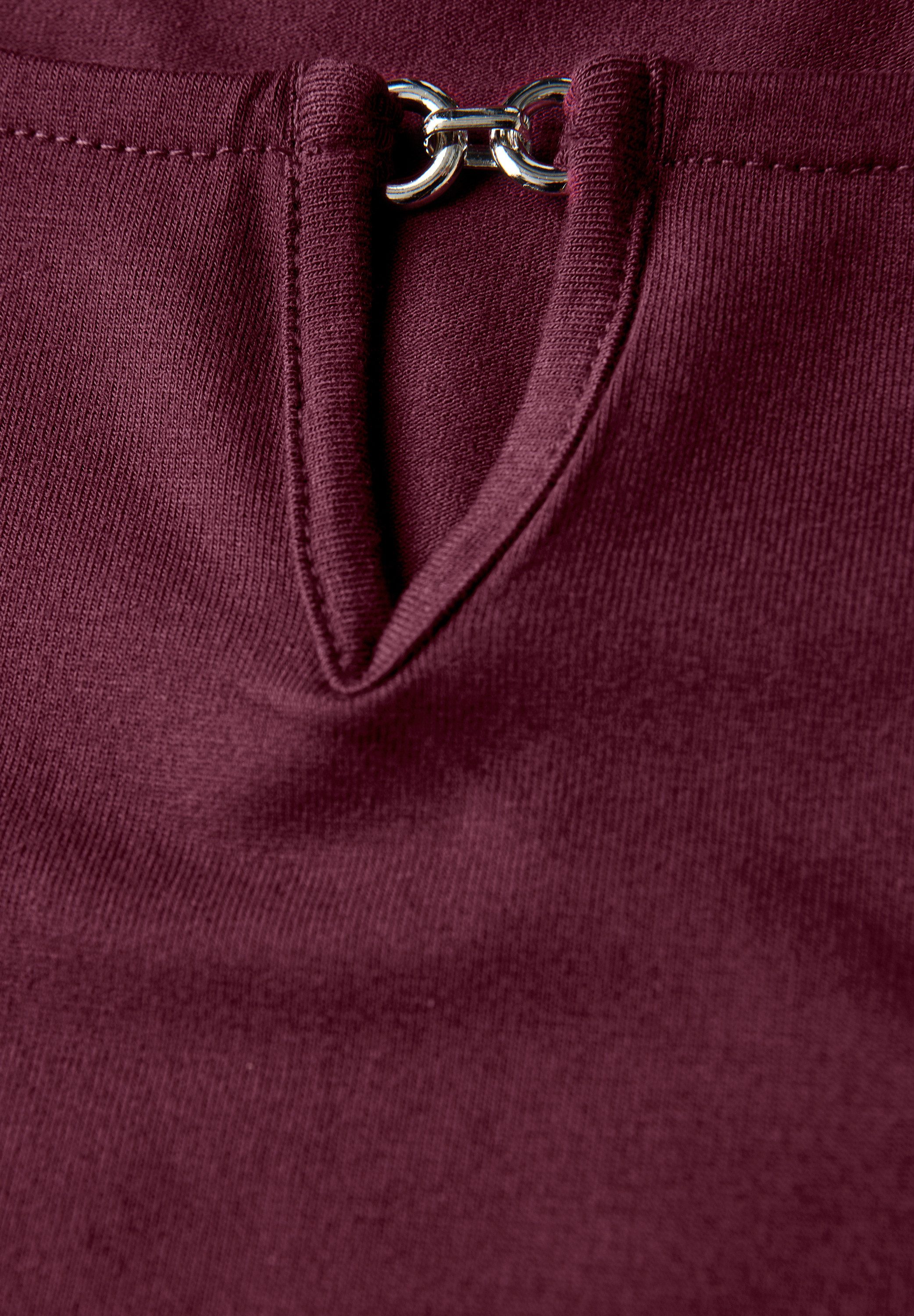 STREET ONE T-Shirt mit Materialmix