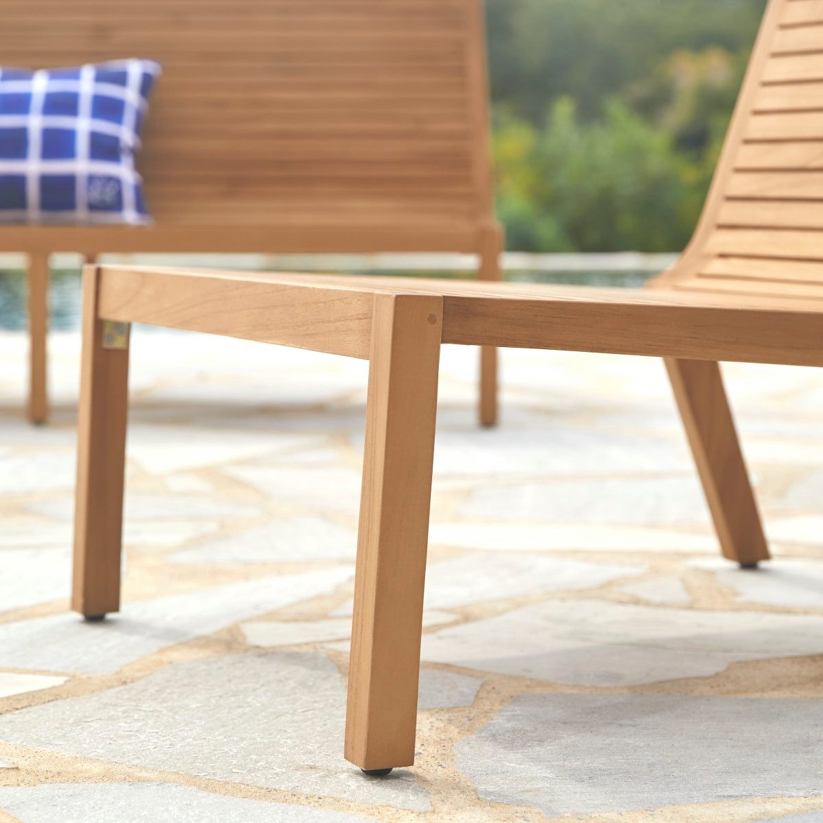 Tikamoon Gartenlounge-Set Outdoor-Sessel Teo aus Teakholz, (1-tlg)