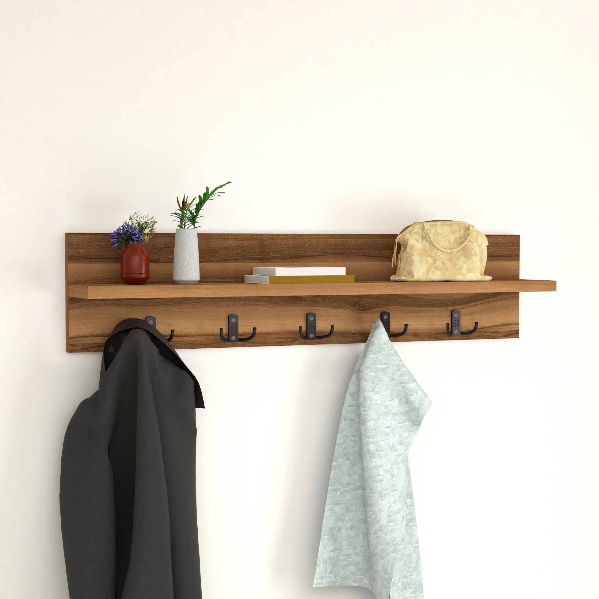 en.casa Wandgarderobe, »Hammarö« Flurgarderobe mit Ablage günstig online kaufen