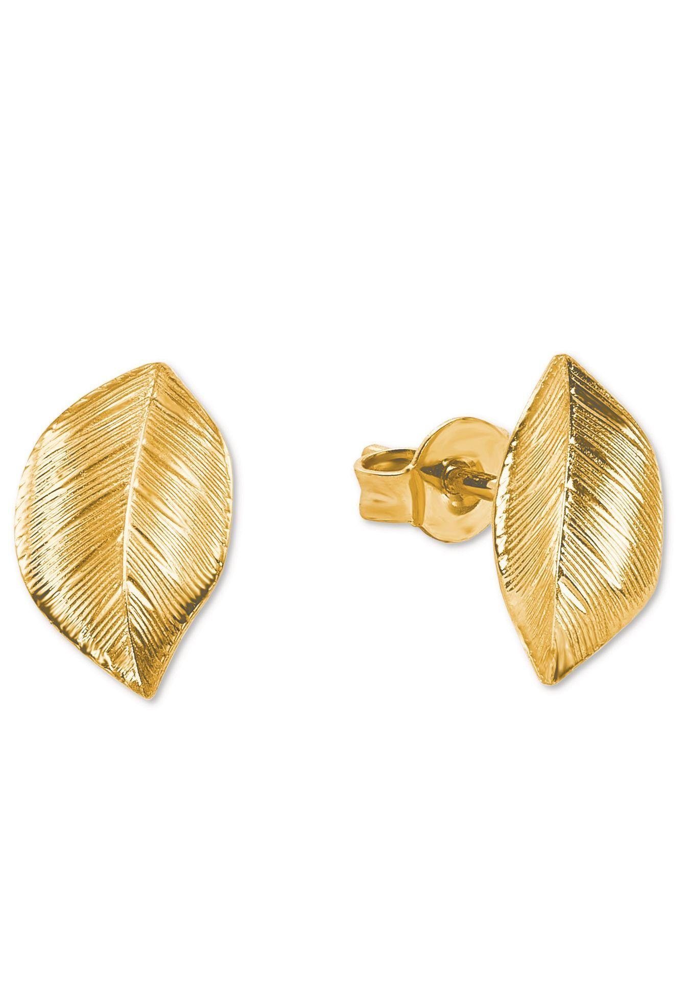 Amor Paar Ohrstecker Blätter, Made in Germany