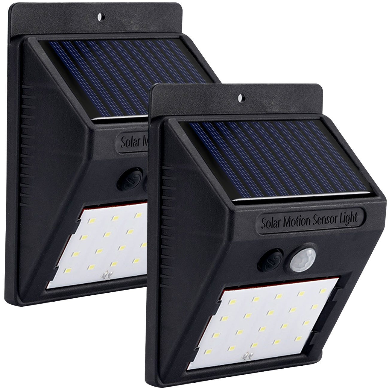 Casativo LED Wandleuchte Solar Leuchte: Bewegungsmelder, 20 SMDs, IP44, hell & sparsam, Lichtstrom: 480 lm