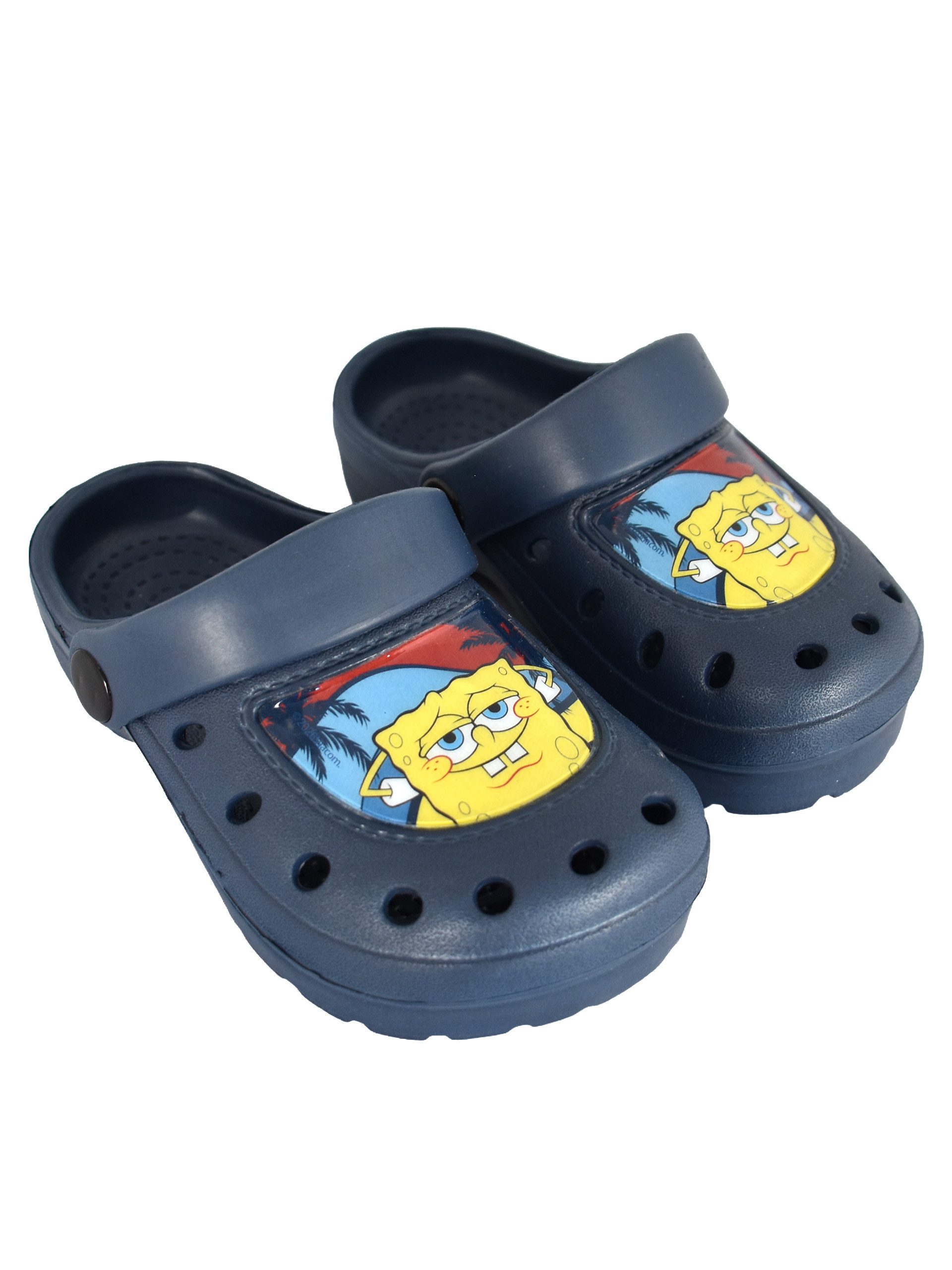 United Labels® Spongebob Schwammkopf Clogs Palme Sandalen Pantoletten Gartenschuhe Badesandale