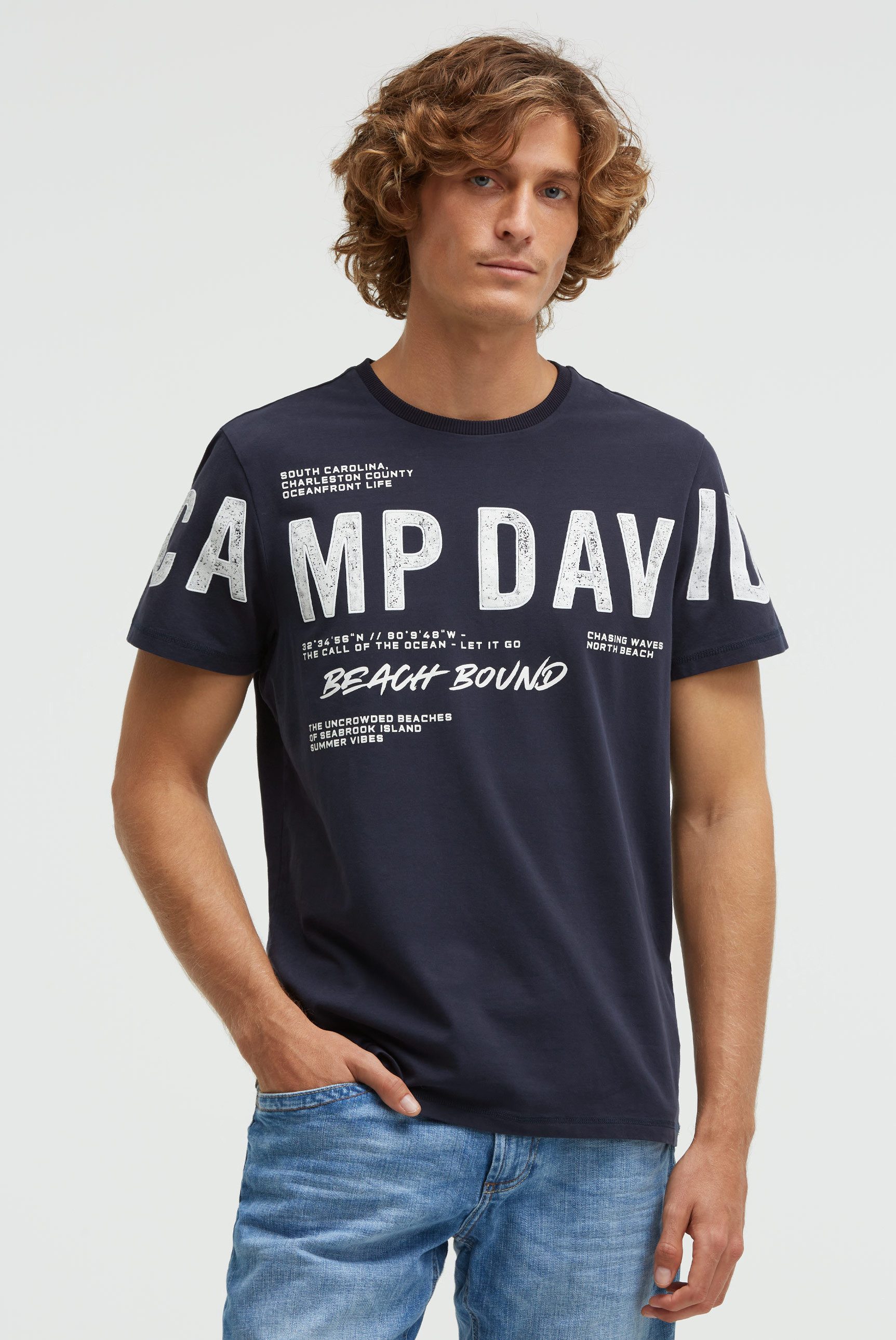 CAMP DAVID Rundhalsshirt mit Baumwolle