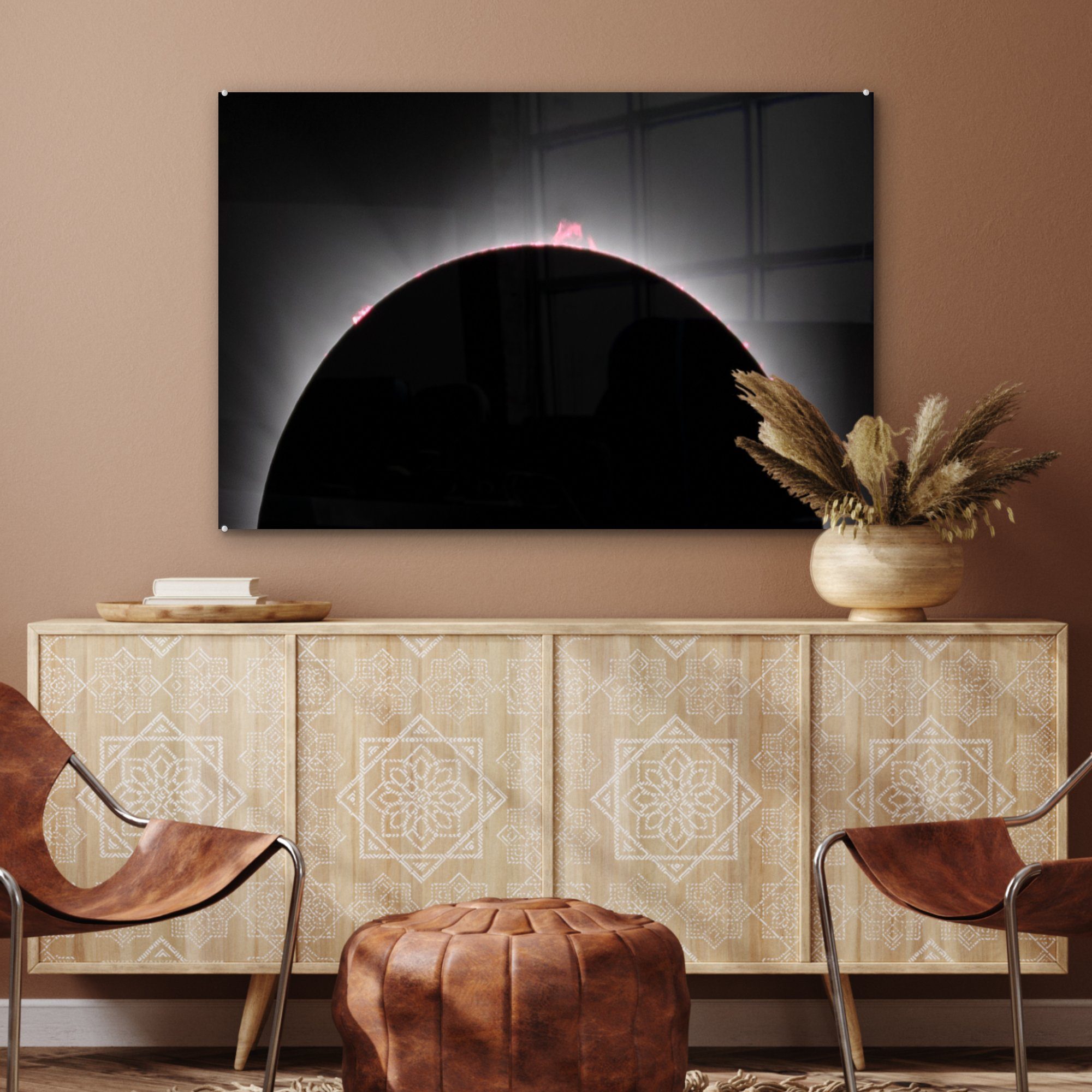 Sonnenfinsternis, Nahaufnahme St), MuchoWow Acrylglasbild einer Schlafzimmer & Wohnzimmer (1 Acrylglasbilder