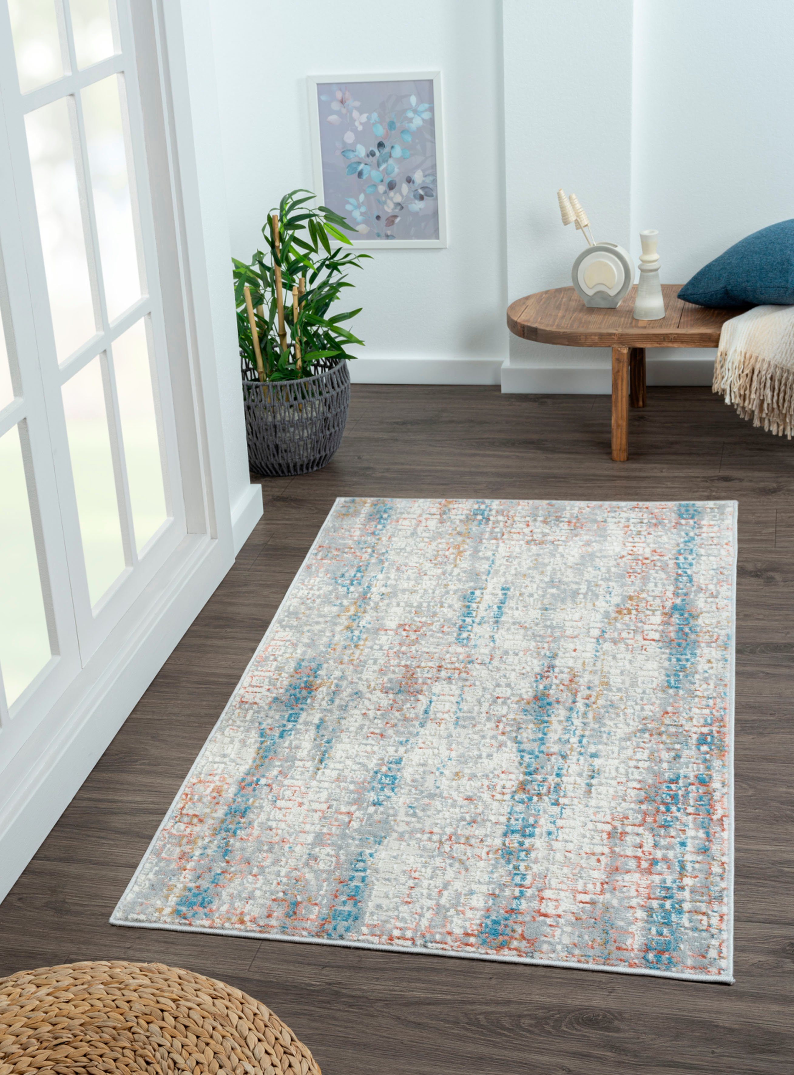 Myflair Möbel & Accessoires Teppich My Look, rechteckig, Höhe: 8 mm, Kurzflor, Ethno-Design, besonders weich durch Microfaser