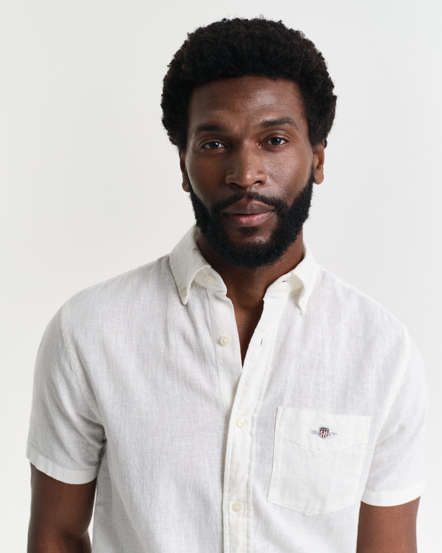 Gant Kurzarmhemd REG COTTON LINEN SS SHIRT