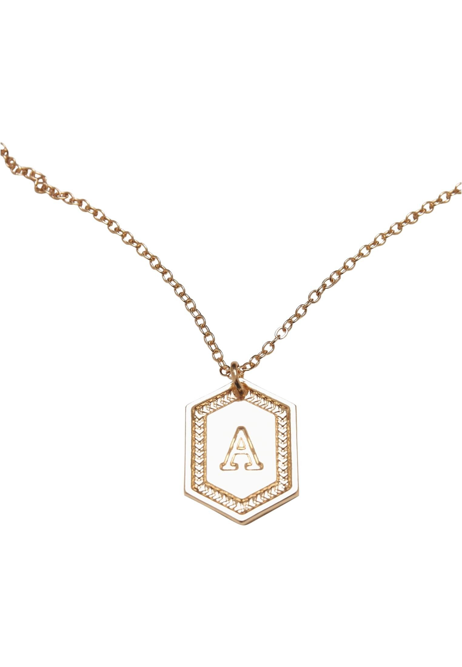 URBAN CLASSICS Edelstahlkette Accessoires Letter Basic Necklace