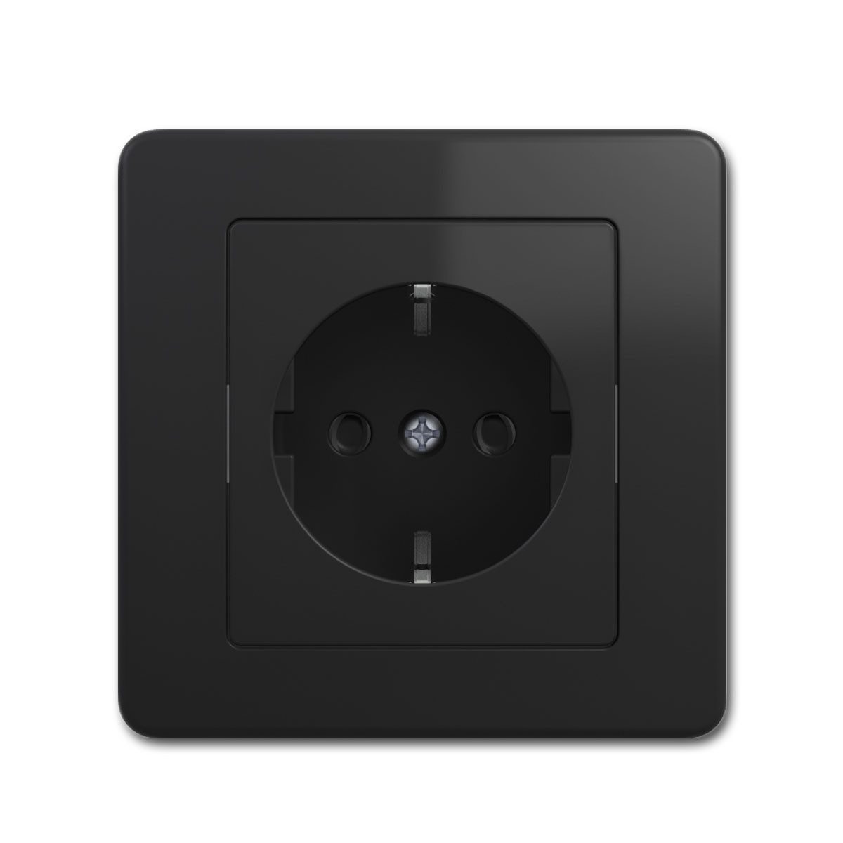 TEM Unterputz-Steckdose EKONOMIK Schuko-Steckdose anthrazit, 250V~/16A, UP