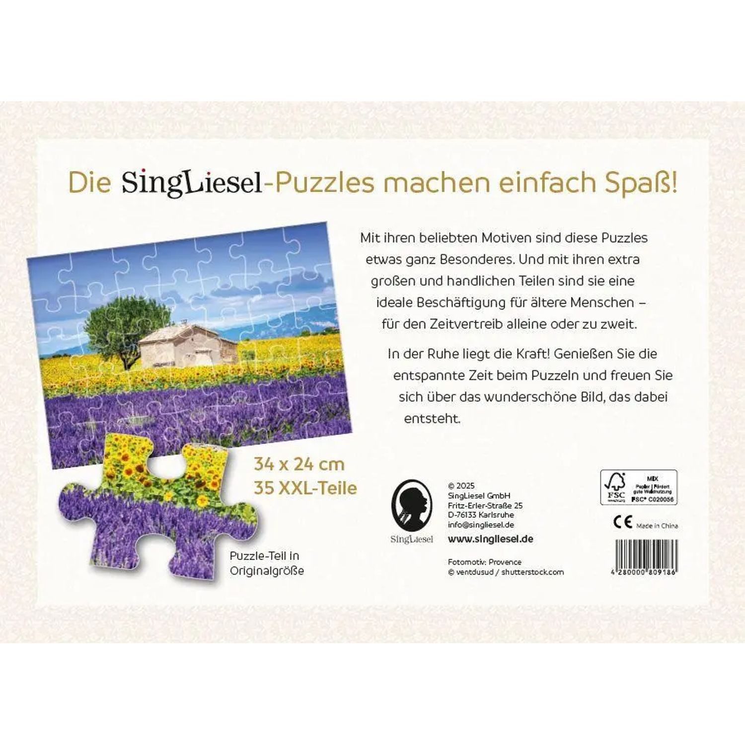 Puzzle Demenz-Puzzle: Provence. Das Demenz-Puzzle-Spiel mit 35..., Puzzleteile