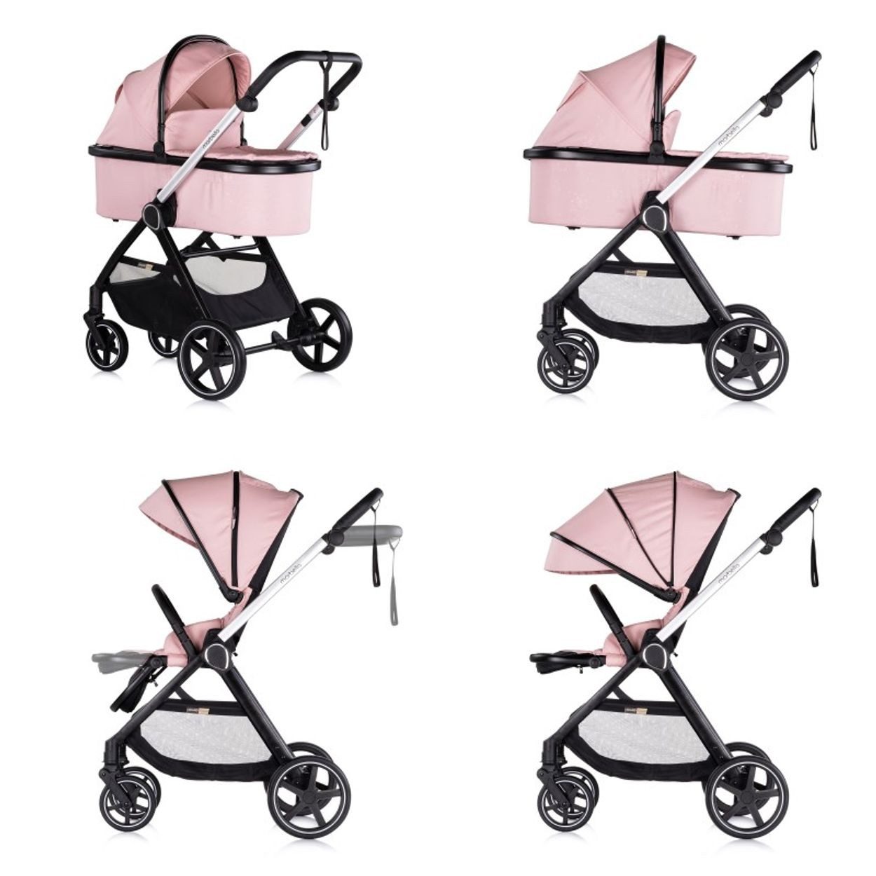 Chipolino Kombi-Kinderwagen Kombikinderwagen 3in1 Marbella, Fußabdeckung Einlage i-Size Babyschale