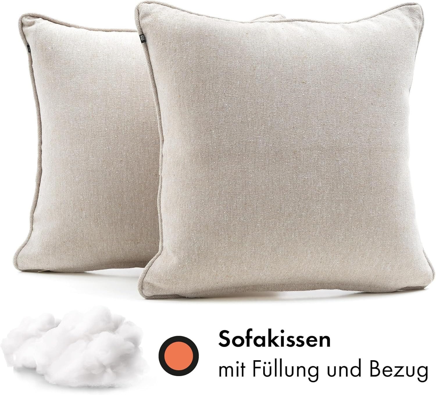 DYNMC you Sofakissen mit Füllung und Bezug - 2er Set mit Viel Füllung, Rück günstig online kaufen