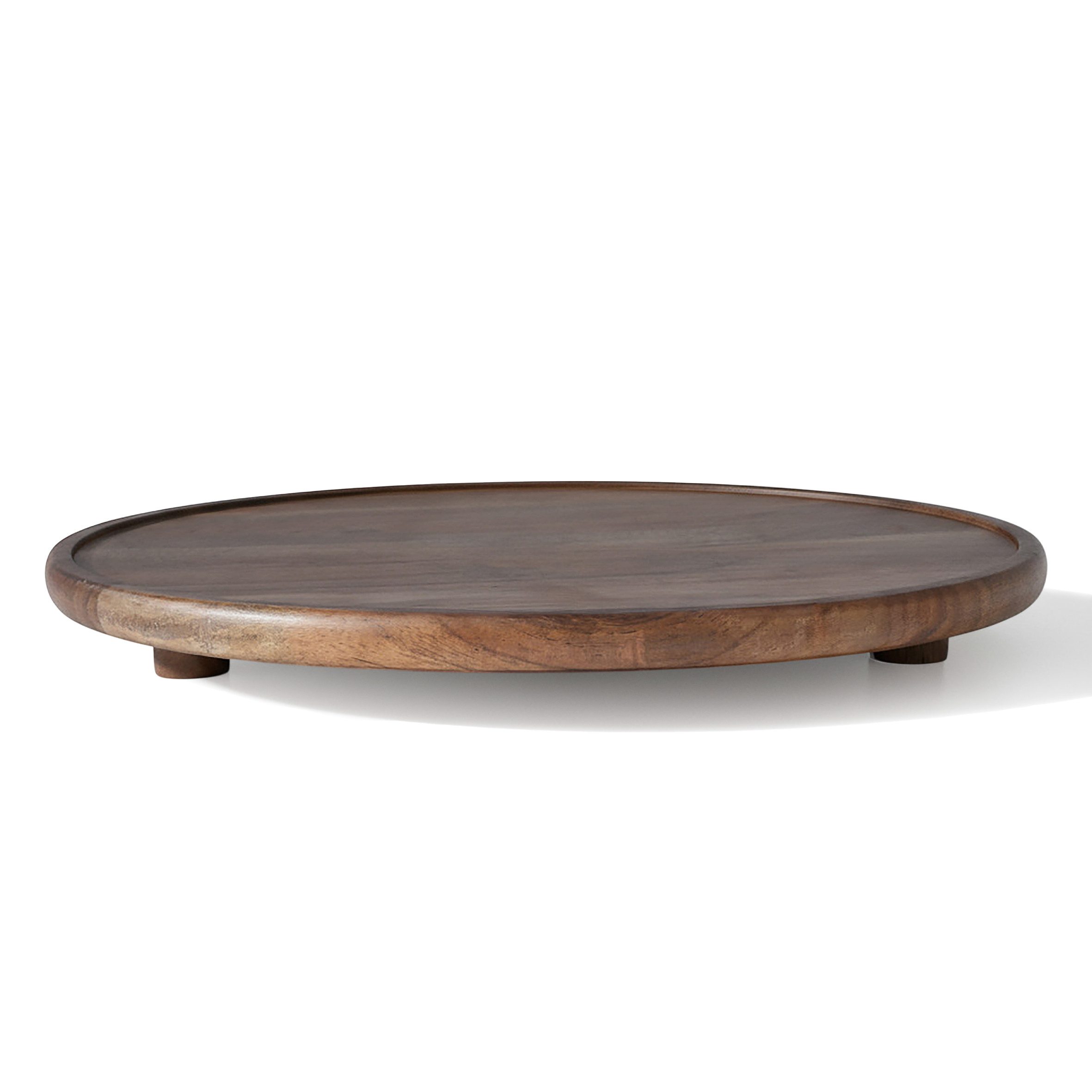 Spetebo Servierplatte Akazienholz groß lebensmittelecht - 37 cm, Akazienholz, (Stück, 1-tlg., 1), mit erhöhtem Rand – Bild 5 von 5