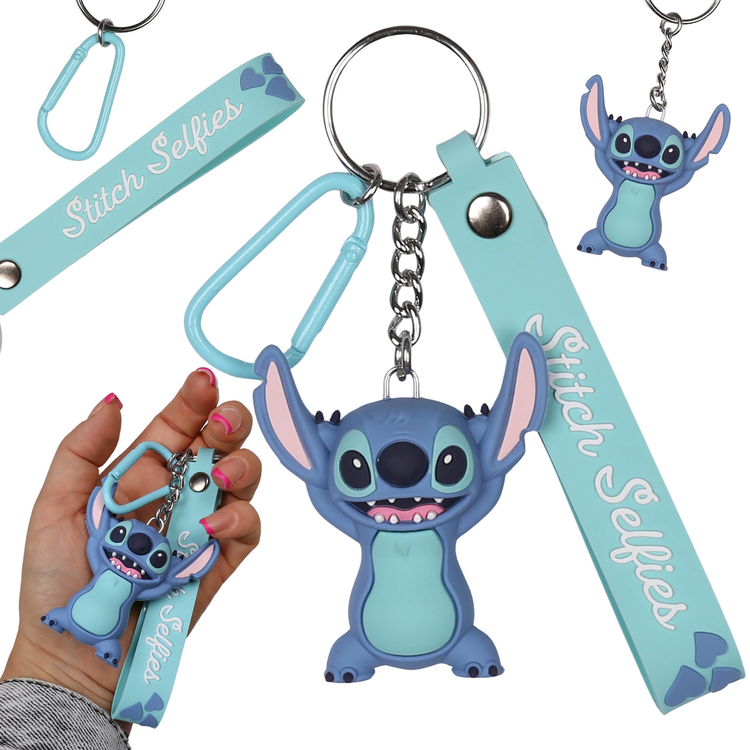 Sarcia.eu Schlüsselanhänger Disney Stitch Schlüsselanhänger mit Figur und Karabiner für Tasche