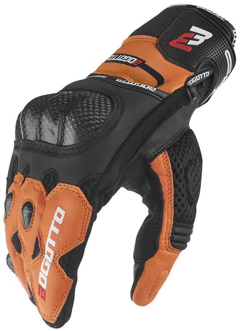 Motorradhandschuhe Flint Motorradhandschuhe Black/Orange Bogotto